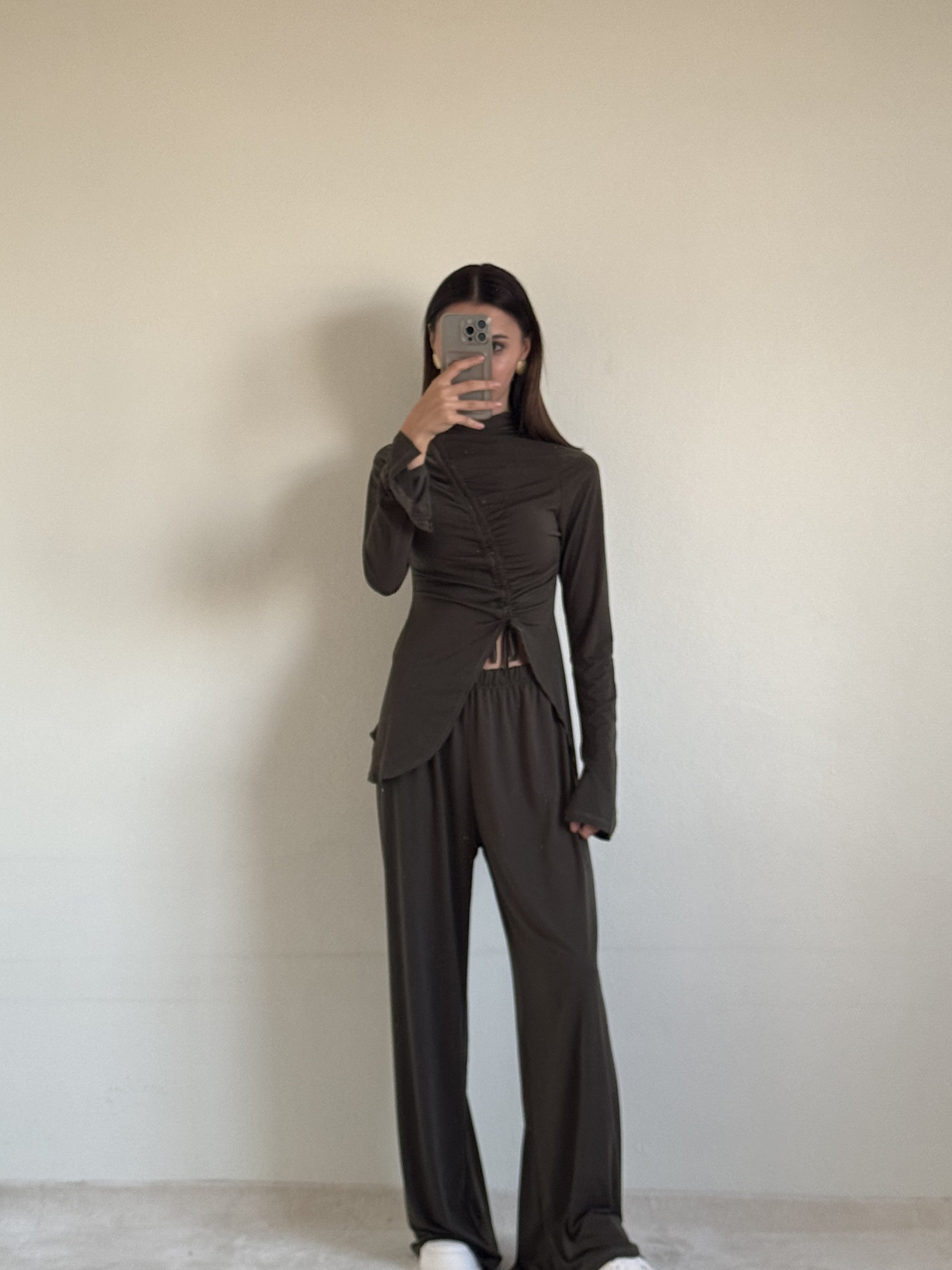 Luna Asimetrik Kesim Haki Takım