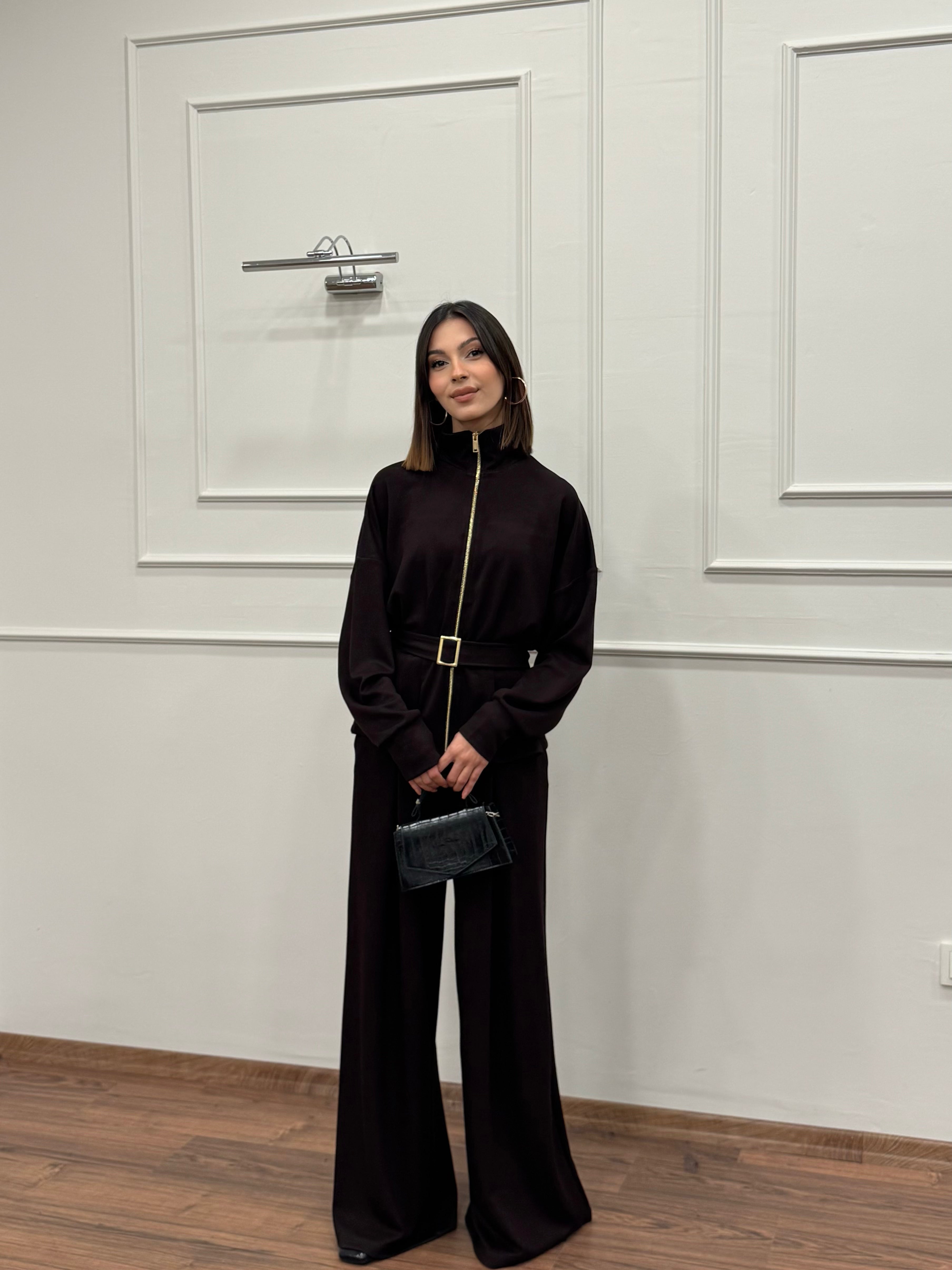 Alya Kahverengi Ceket Pantolon Takım