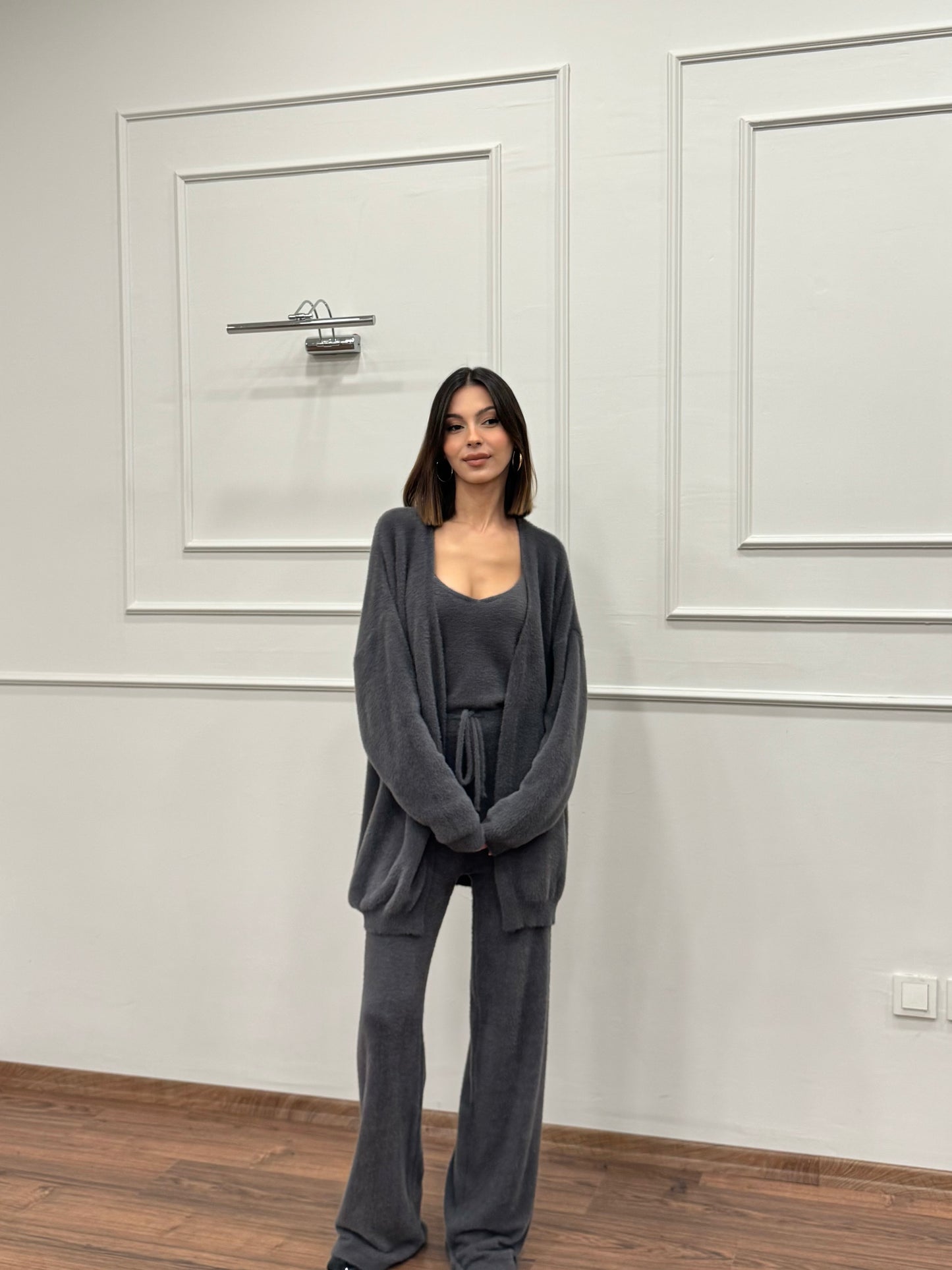 Moon 3lü Gri Takım