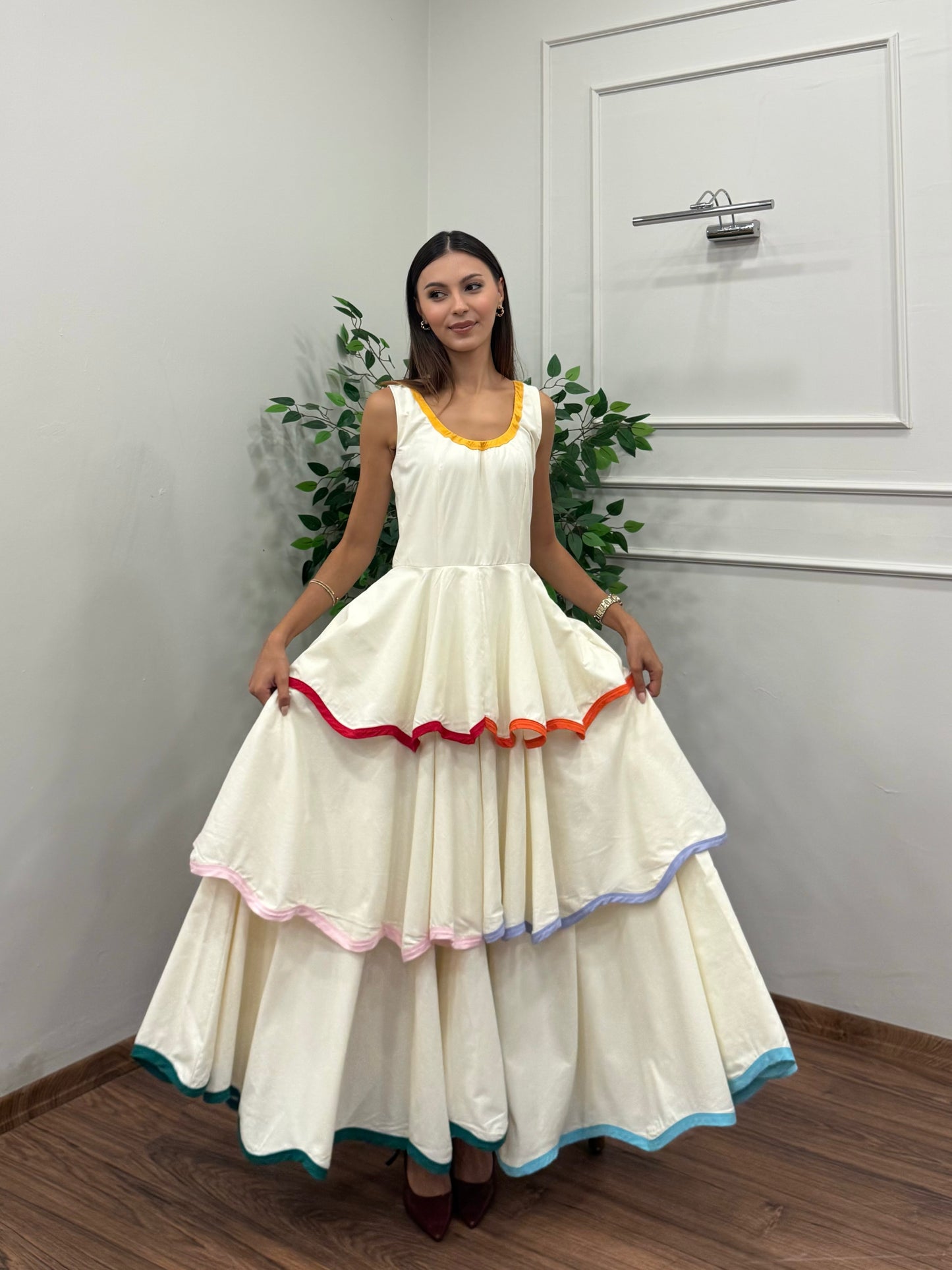 Ophalie Volanlı Elbise