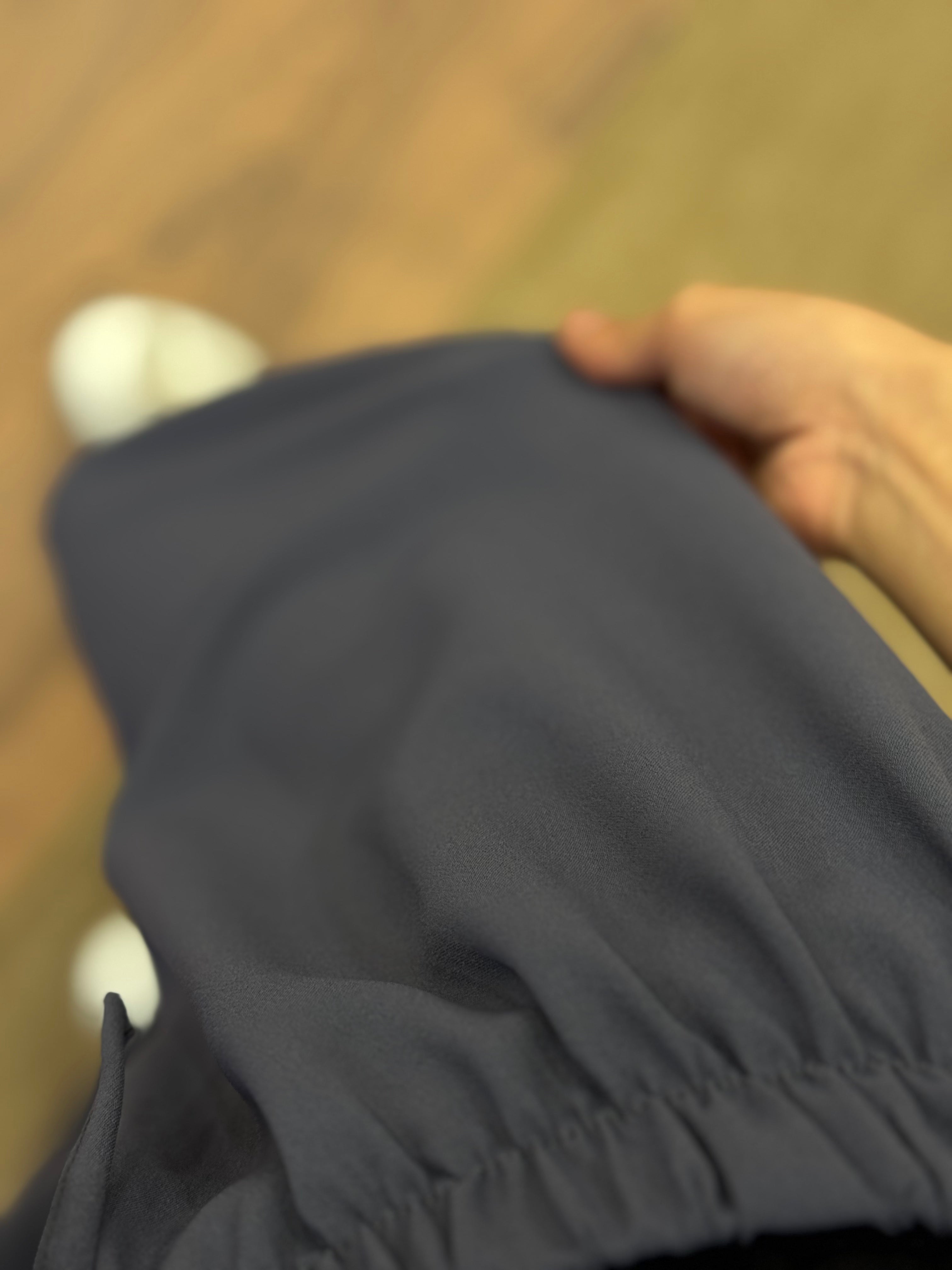 Tensel Kumaş Geniş Kesim Antrasit Pantolon