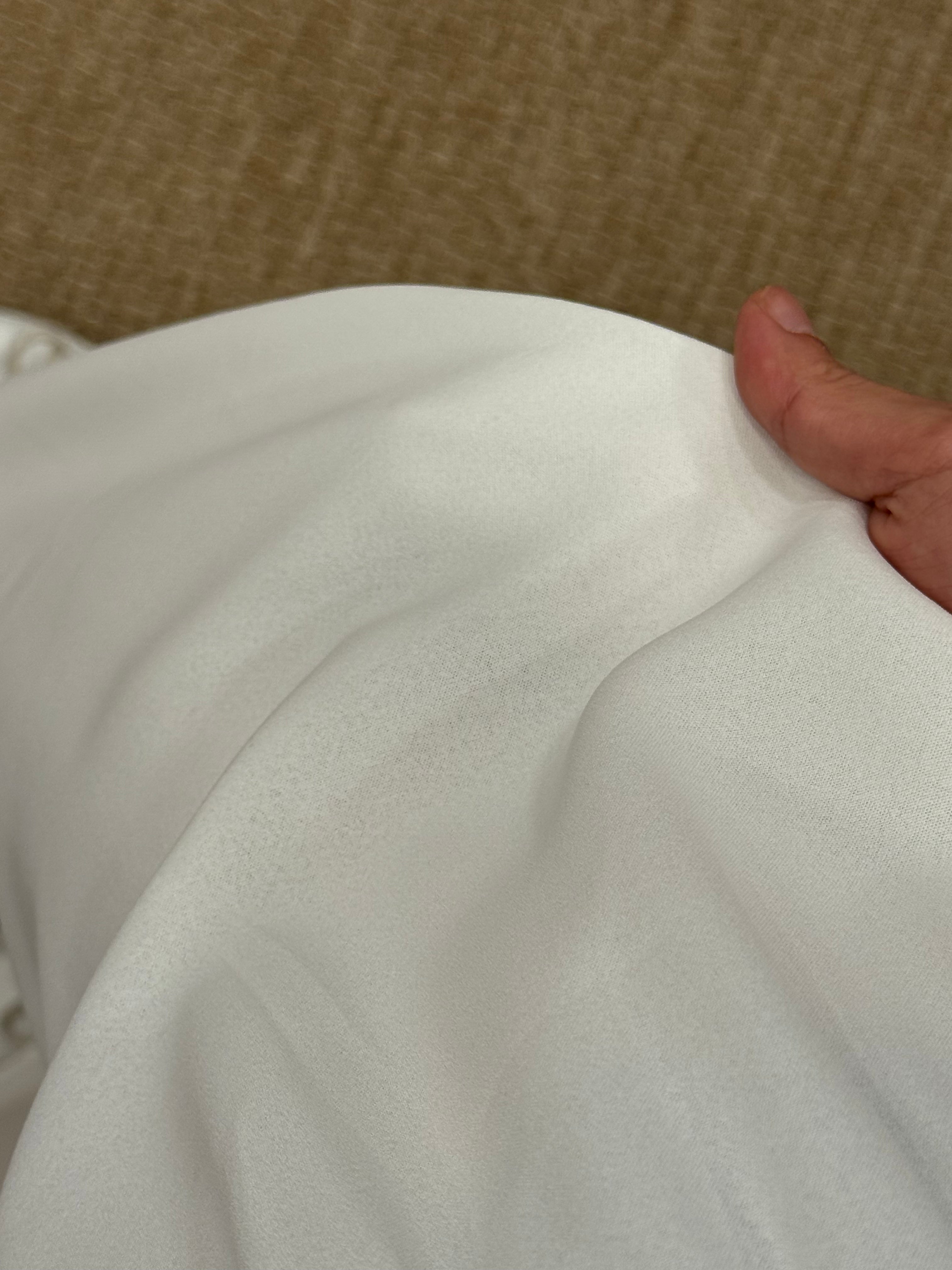 Tensel Kumaş Geniş Kesim Beyaz Pantolon