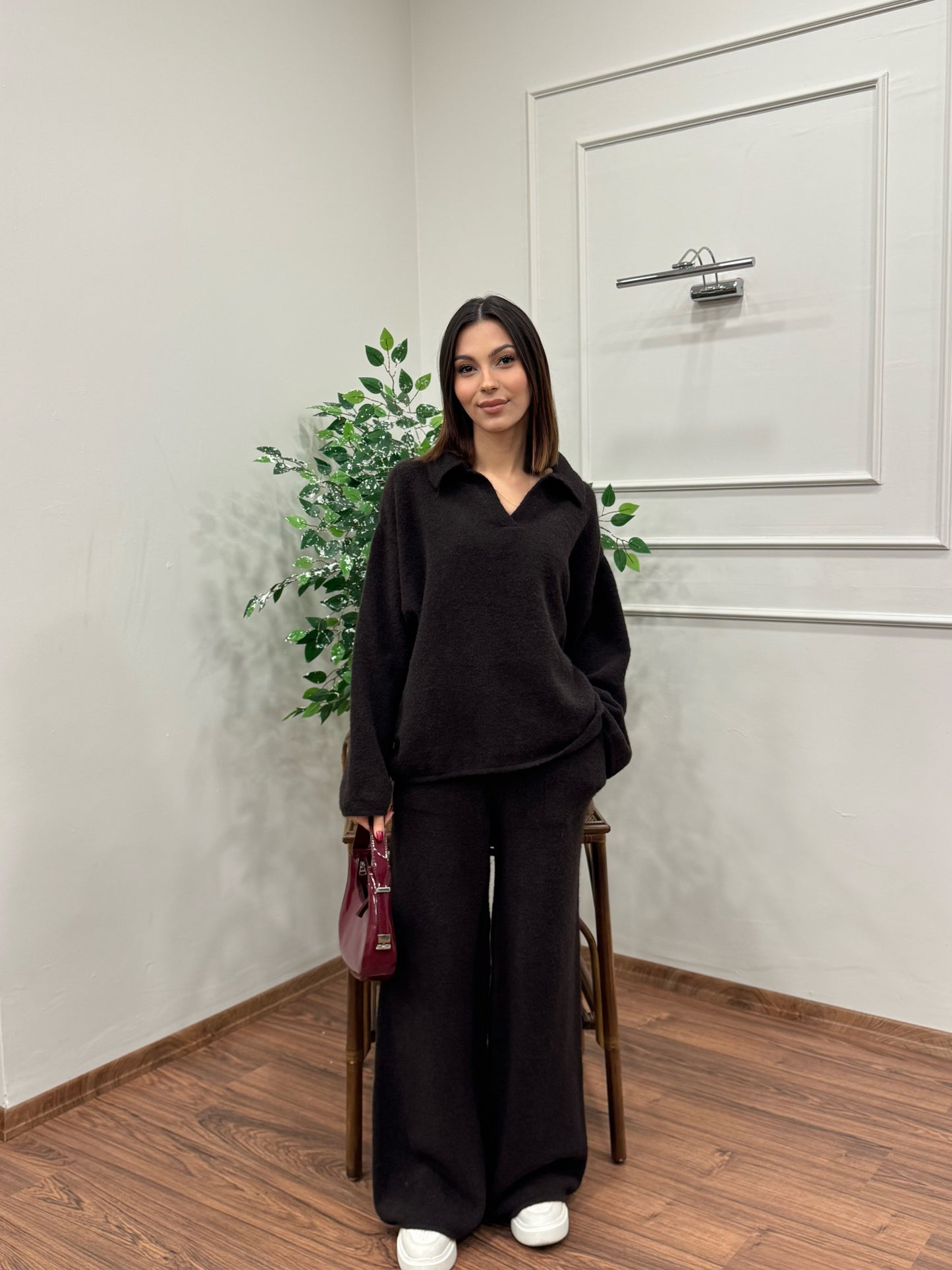 Venüs Triko Yumoş Kahverengi Takım