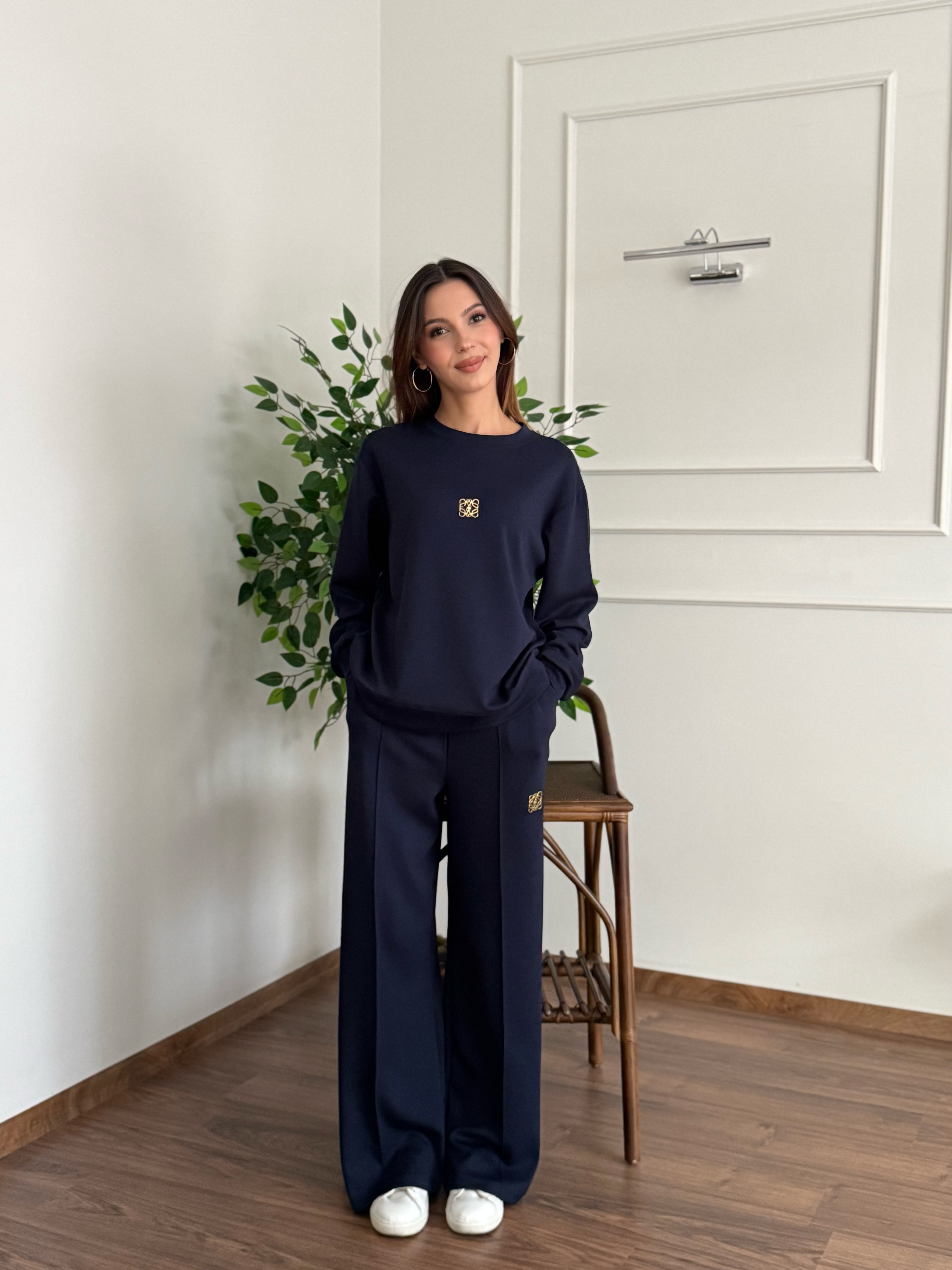 Allura Bluz Pantolon Lacivert Takım