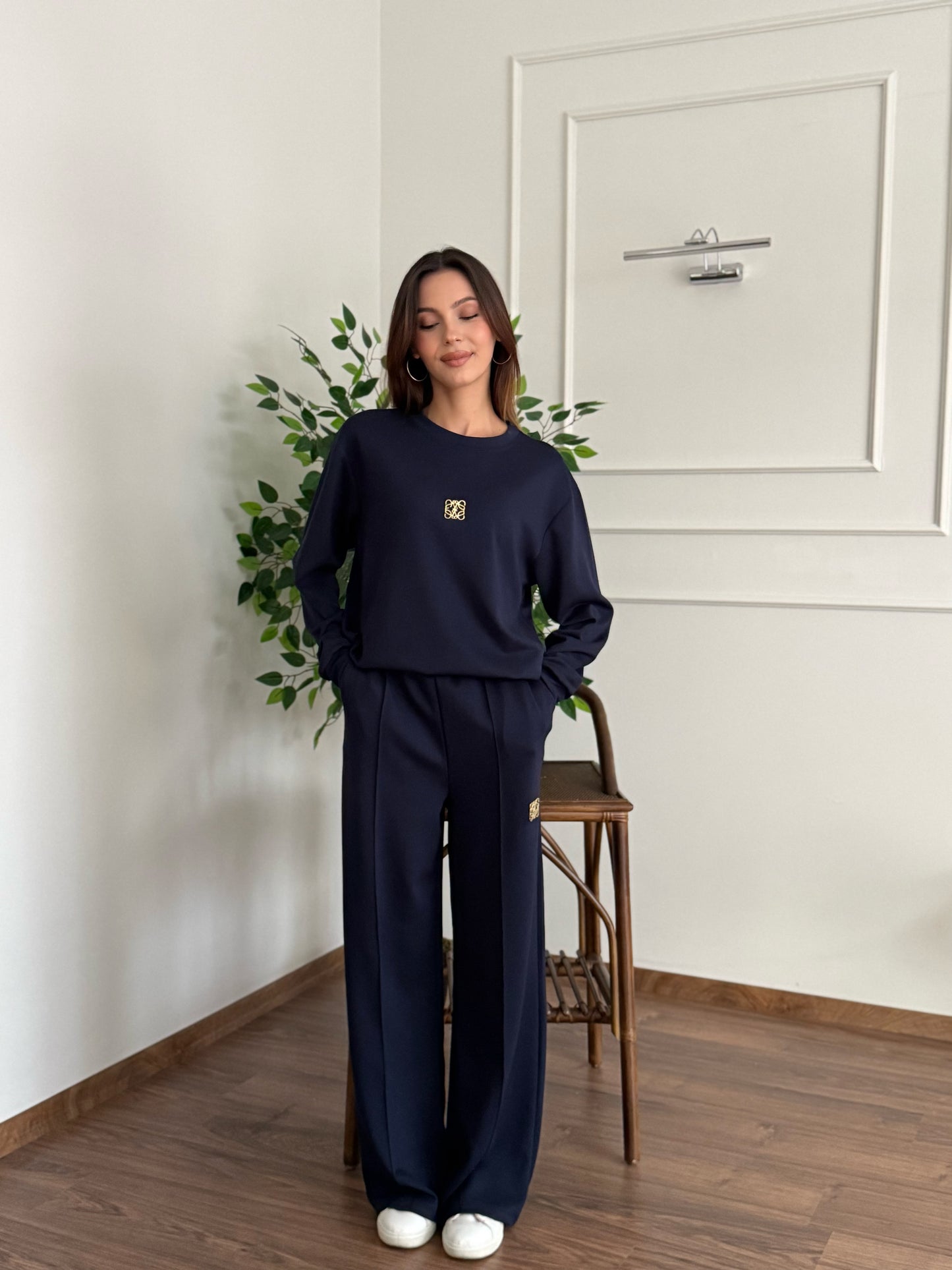 'Allura' Bluz Pantolon Lacivert Takım