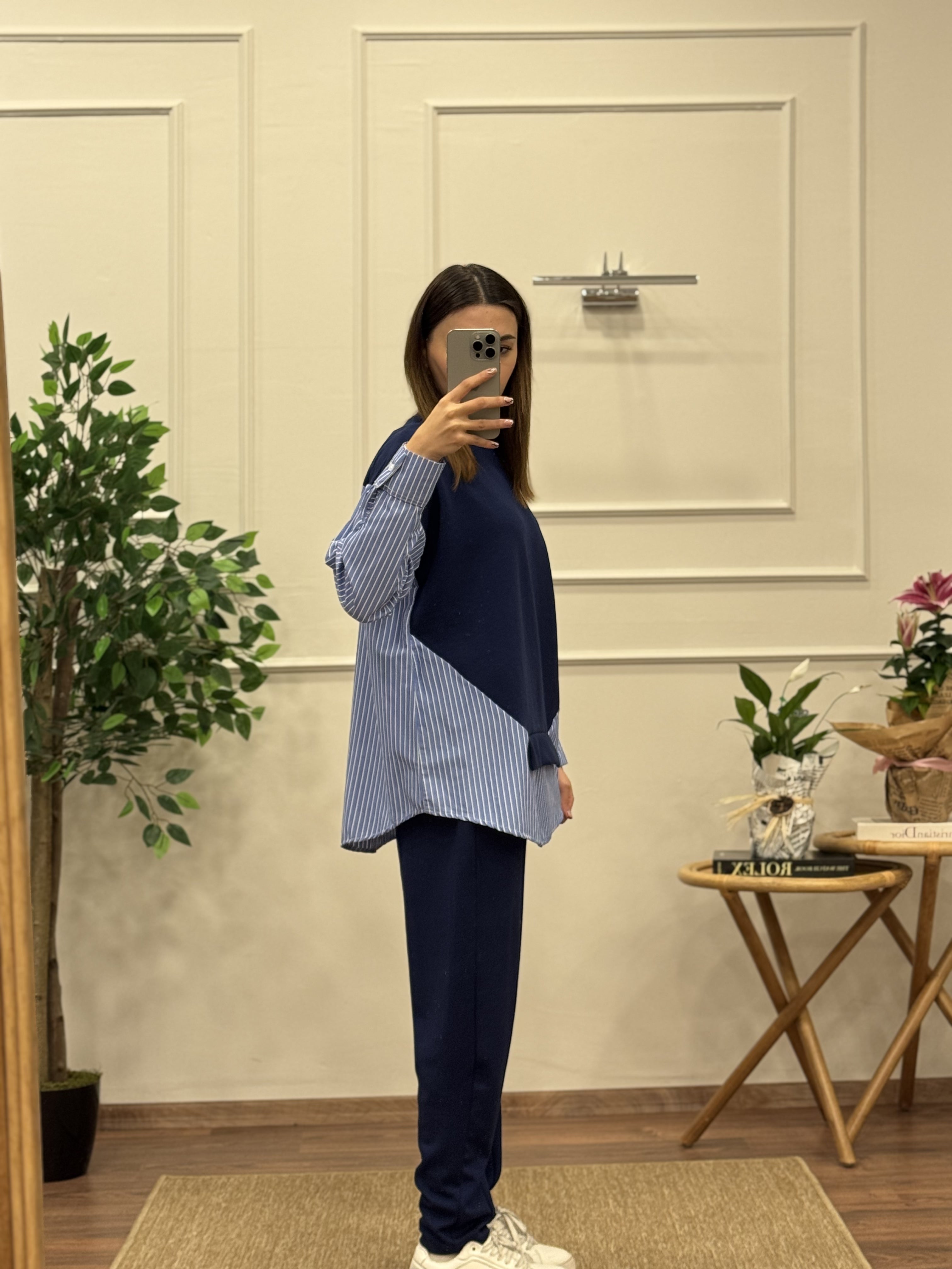 Oys Kumaş Gömlek Bluz Pantolon Takım