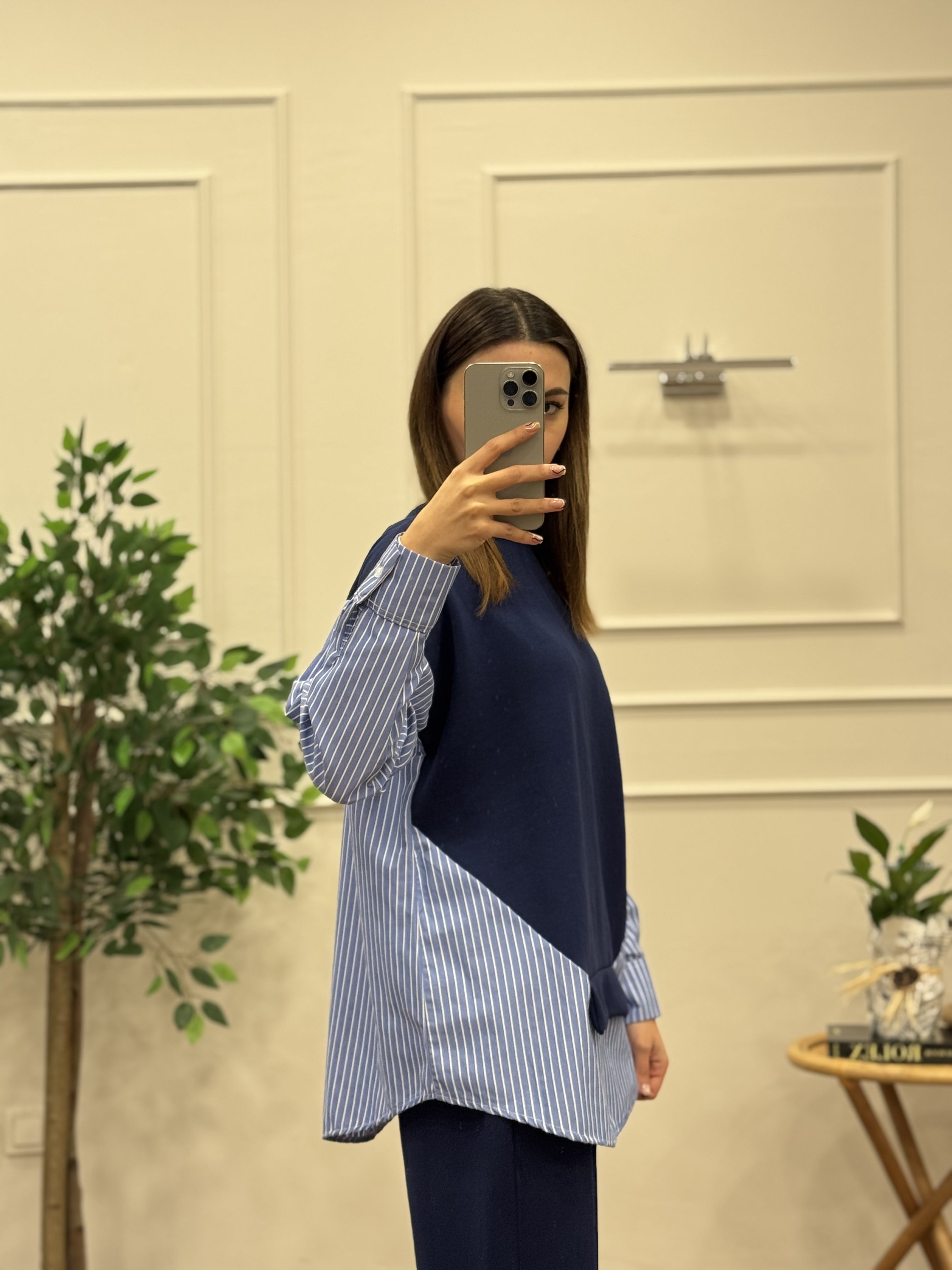 Oys Kumaş Gömlek Bluz Pantolon Takım