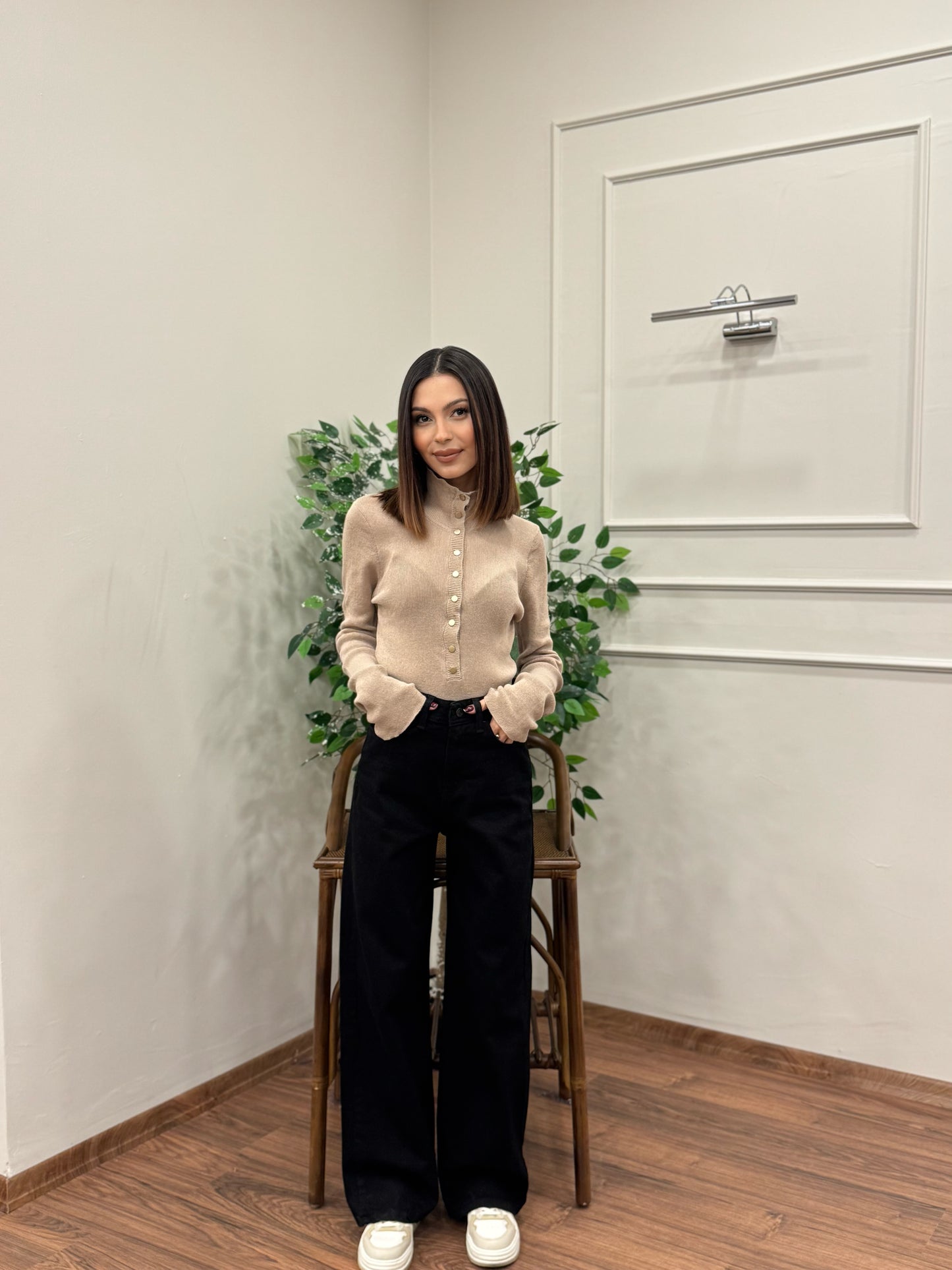 Wide Leg Siyah Jean