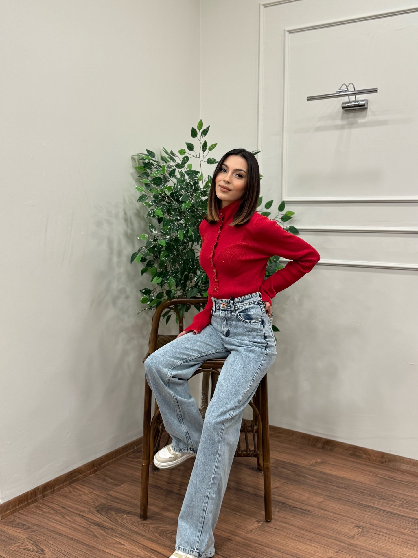 Wide Leg Kar Yıkamalı Jean