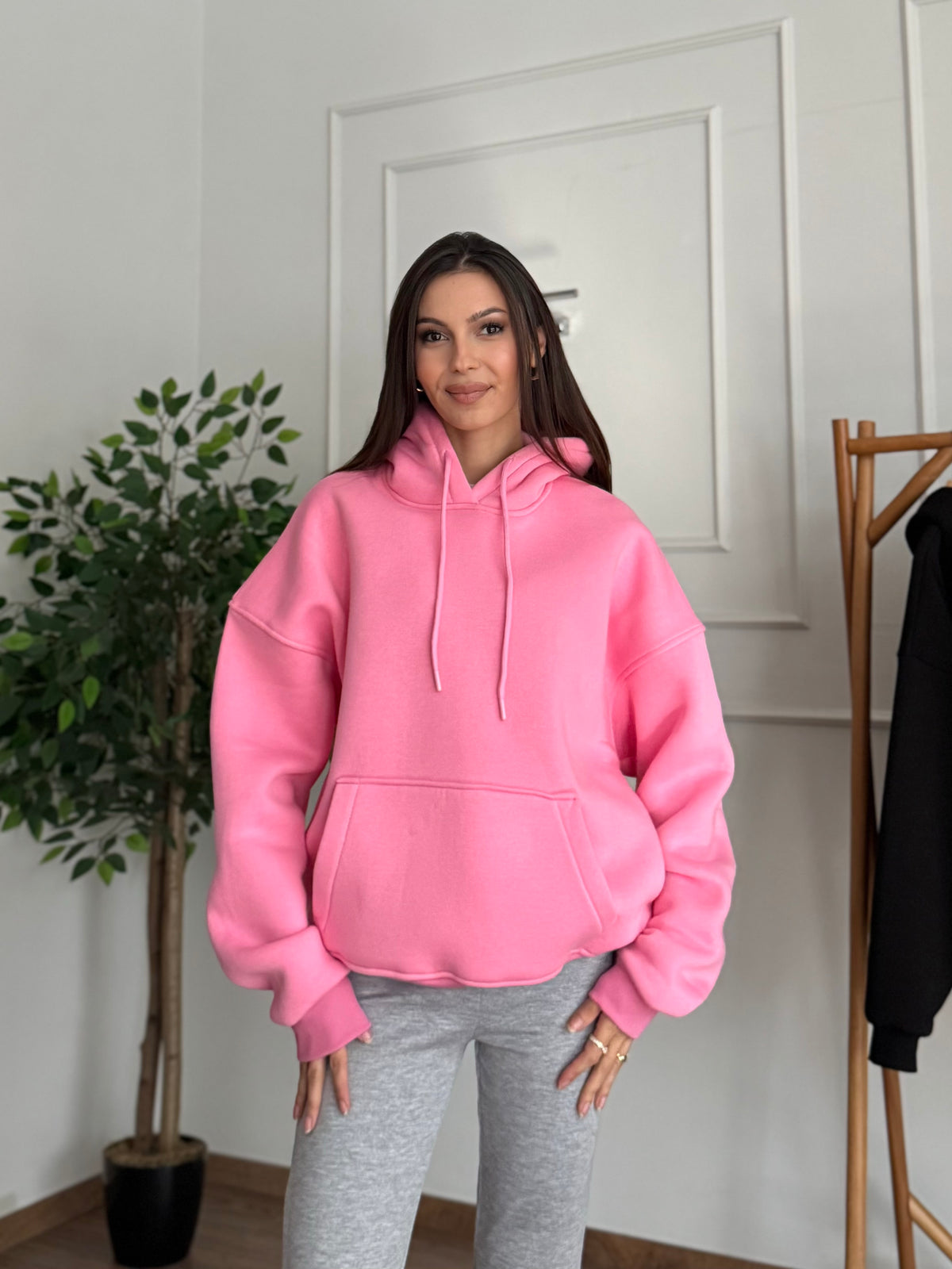 Taş Baskı Angel Wings Pembe Sweatshirt