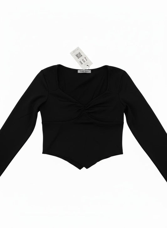 ispanyol kol detay bluz