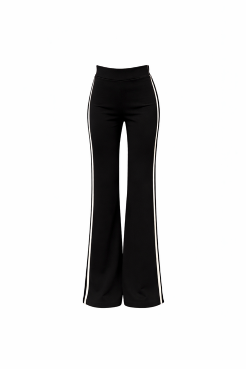 Line Yanı Çıma Siyah İspanyol Pantolon