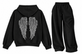 Angel Wings Sweat Eşofman Siyah Takım