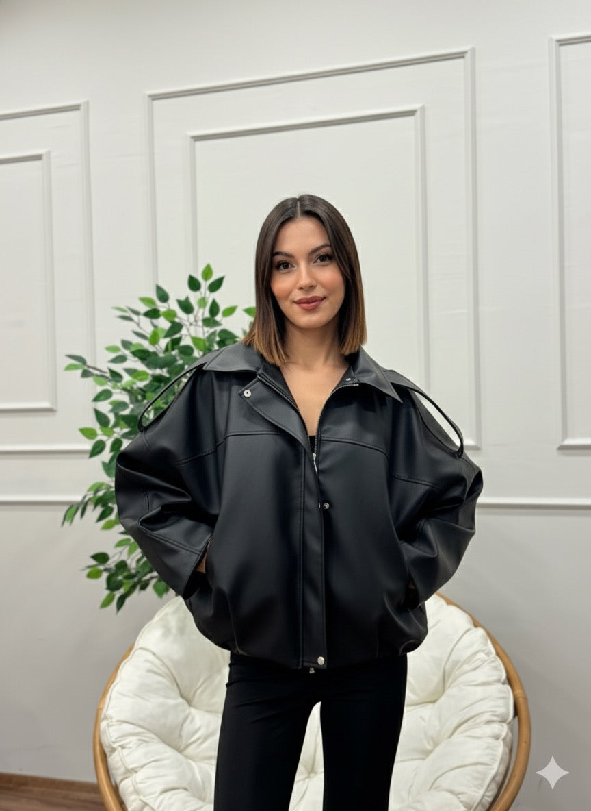 Harley Siyah Deri Ceket