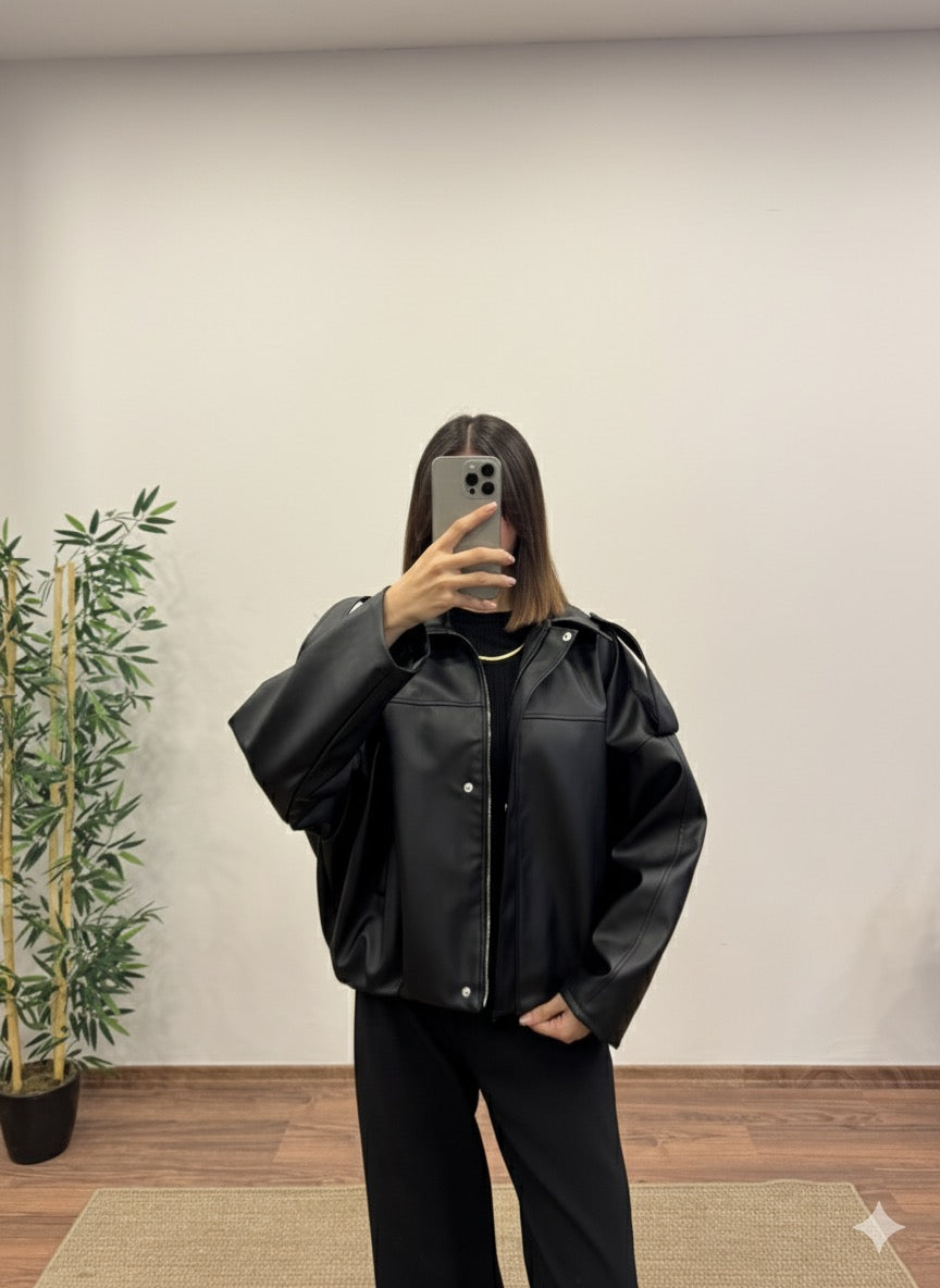 Harley Siyah Deri Ceket