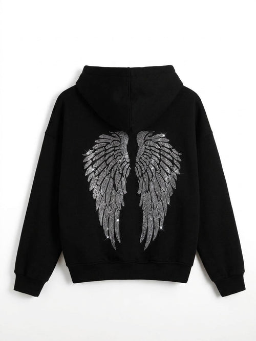 Angel Wings Sweat Eşofman Siyah Takım
