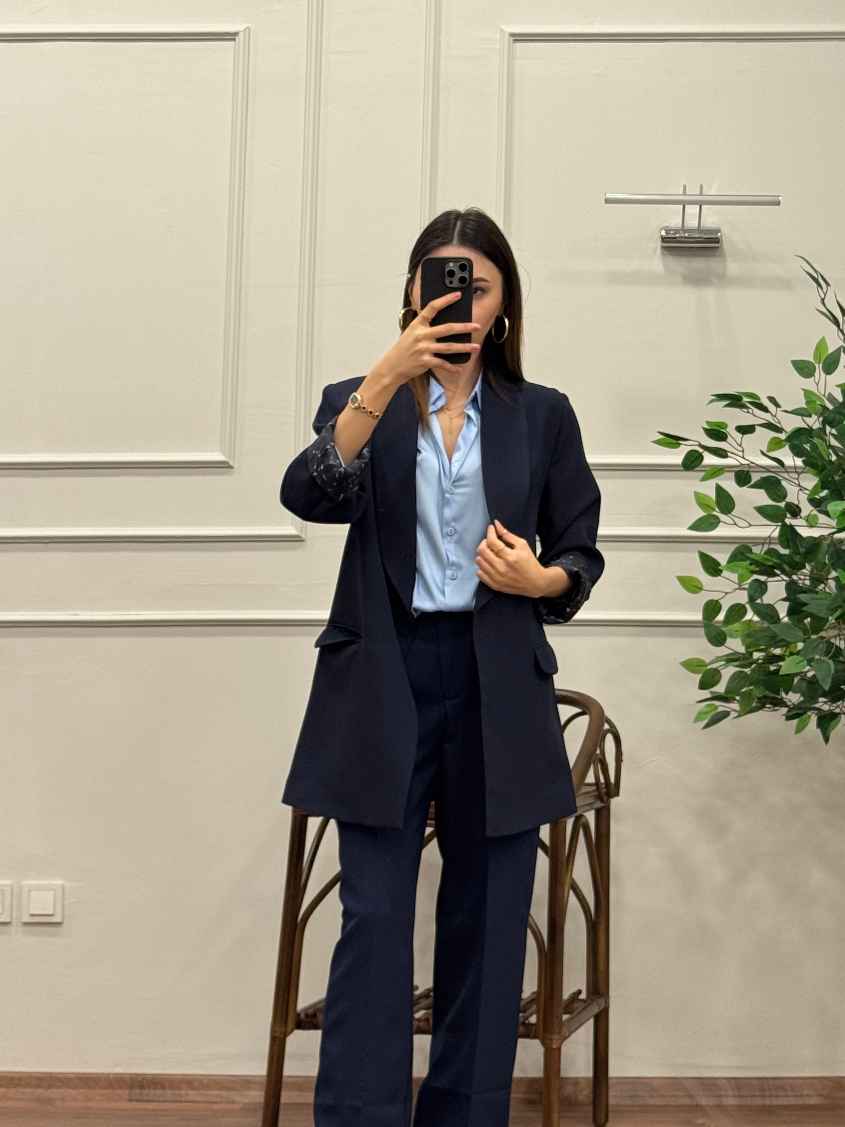 Lacivert Premium Astarlı Blazer Ceket