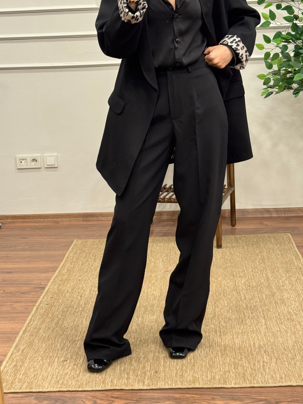 Siyah Premium Palazzo Pantolon