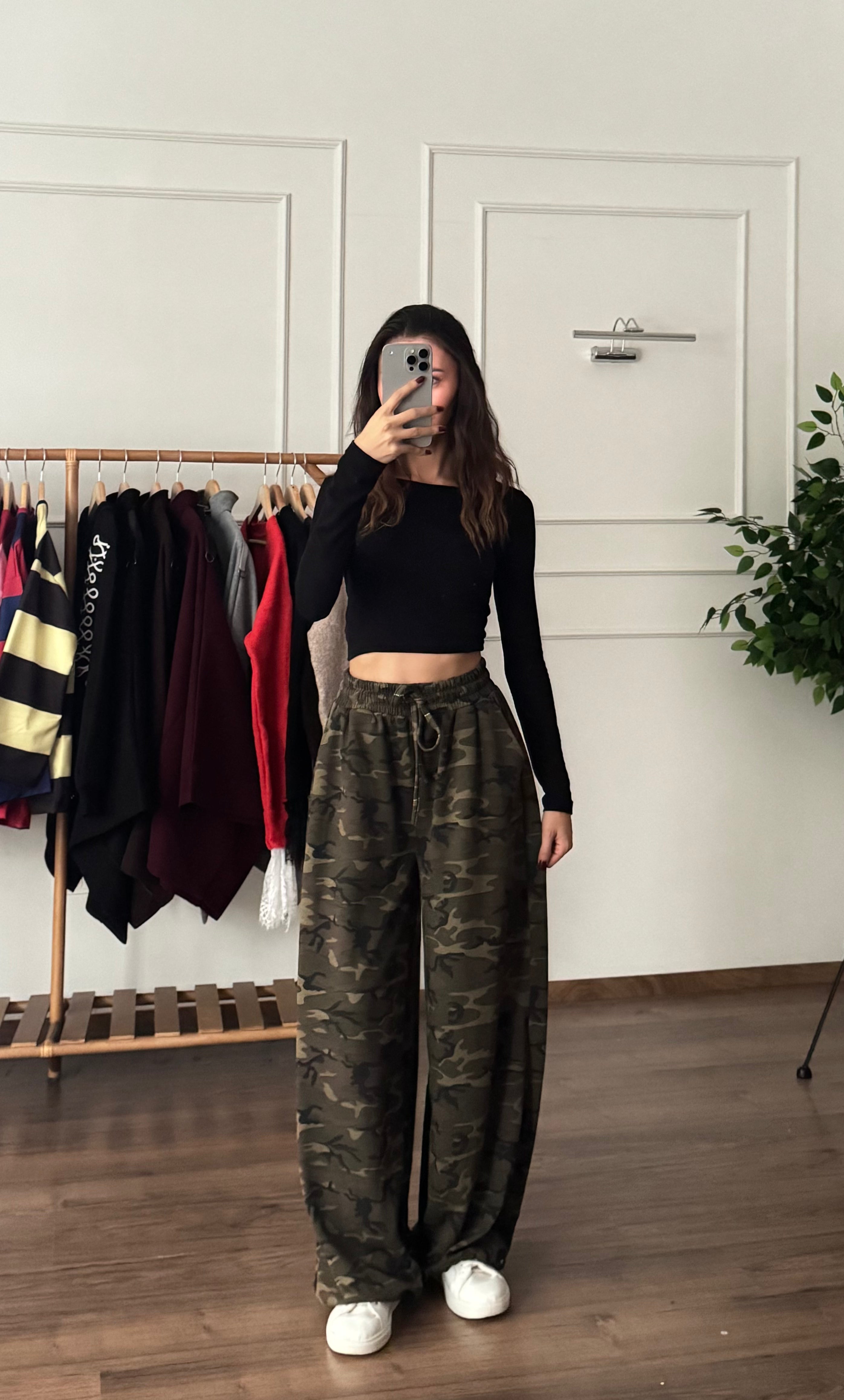 Kamuflaj Desen Oversize Pantolon