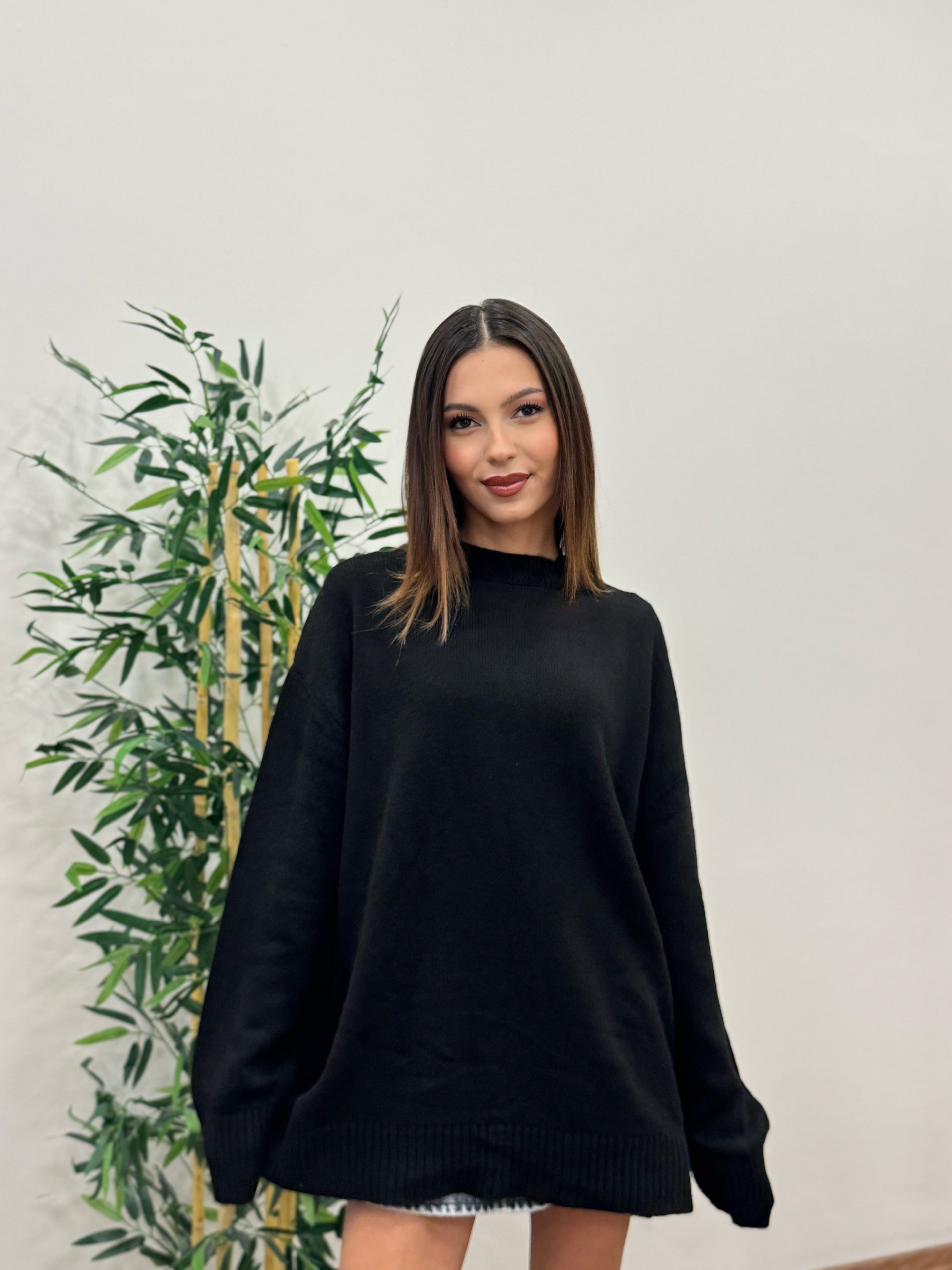Massi Oversize Siyah Kazak