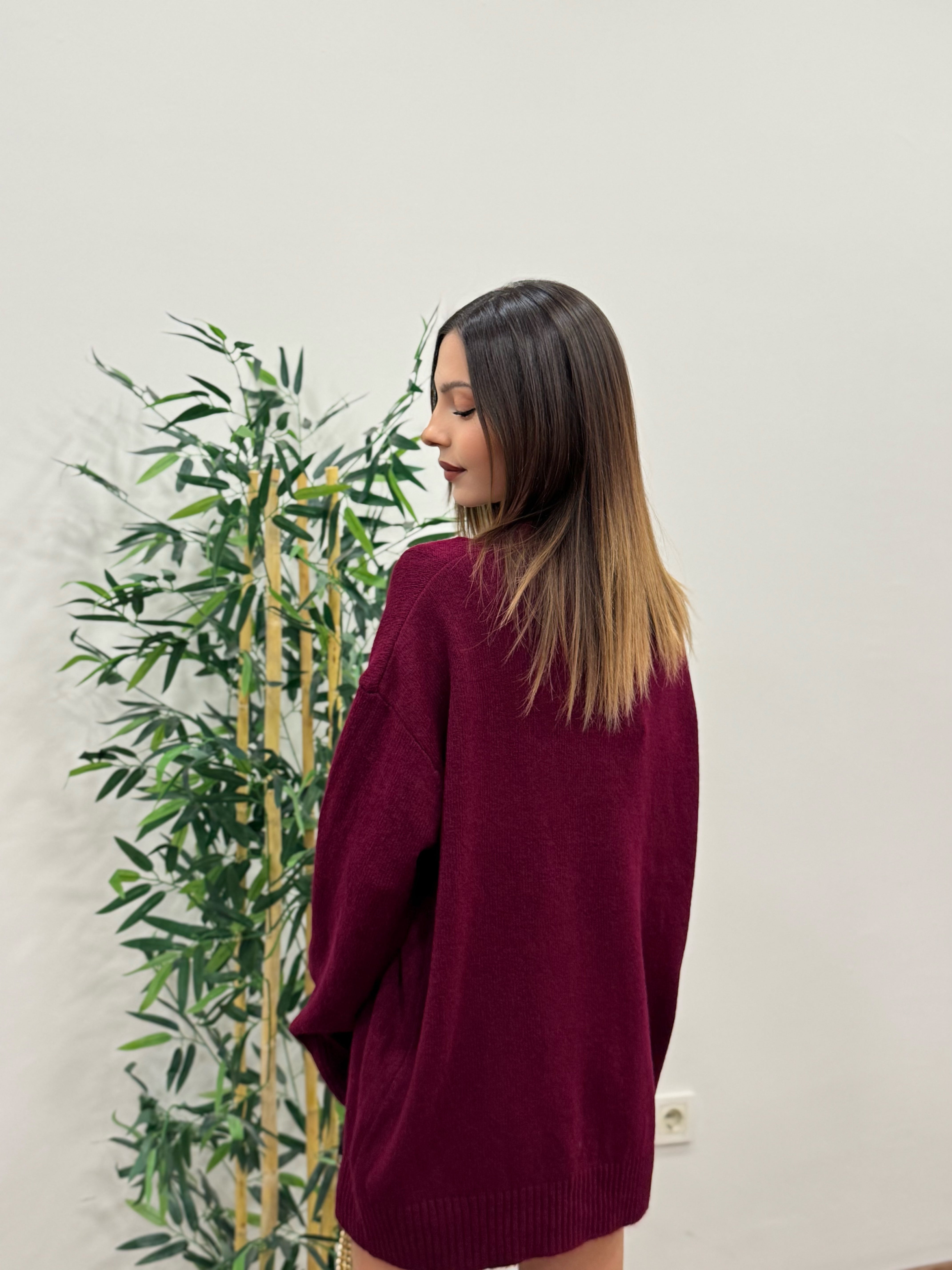 Massi Oversize Bordo Kazak