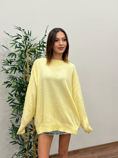 Massi Oversize Limon Sarı Kazak