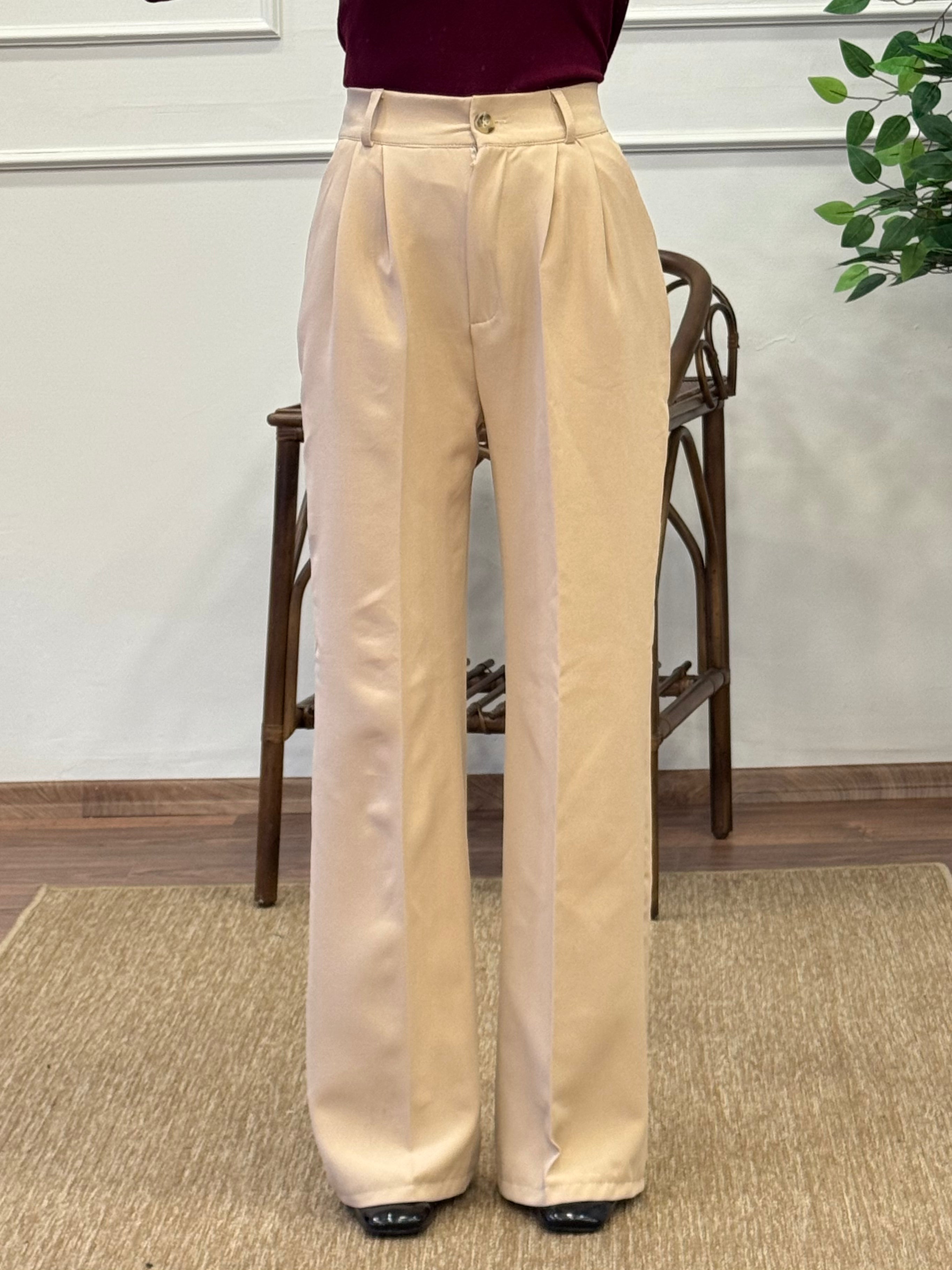 Krem Premium Palazzo Pantolon