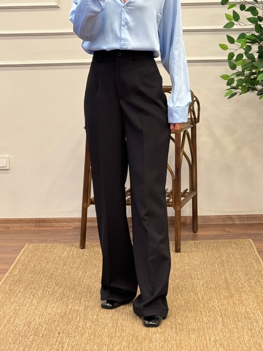 Siyah Premium Palazzo Pantolon