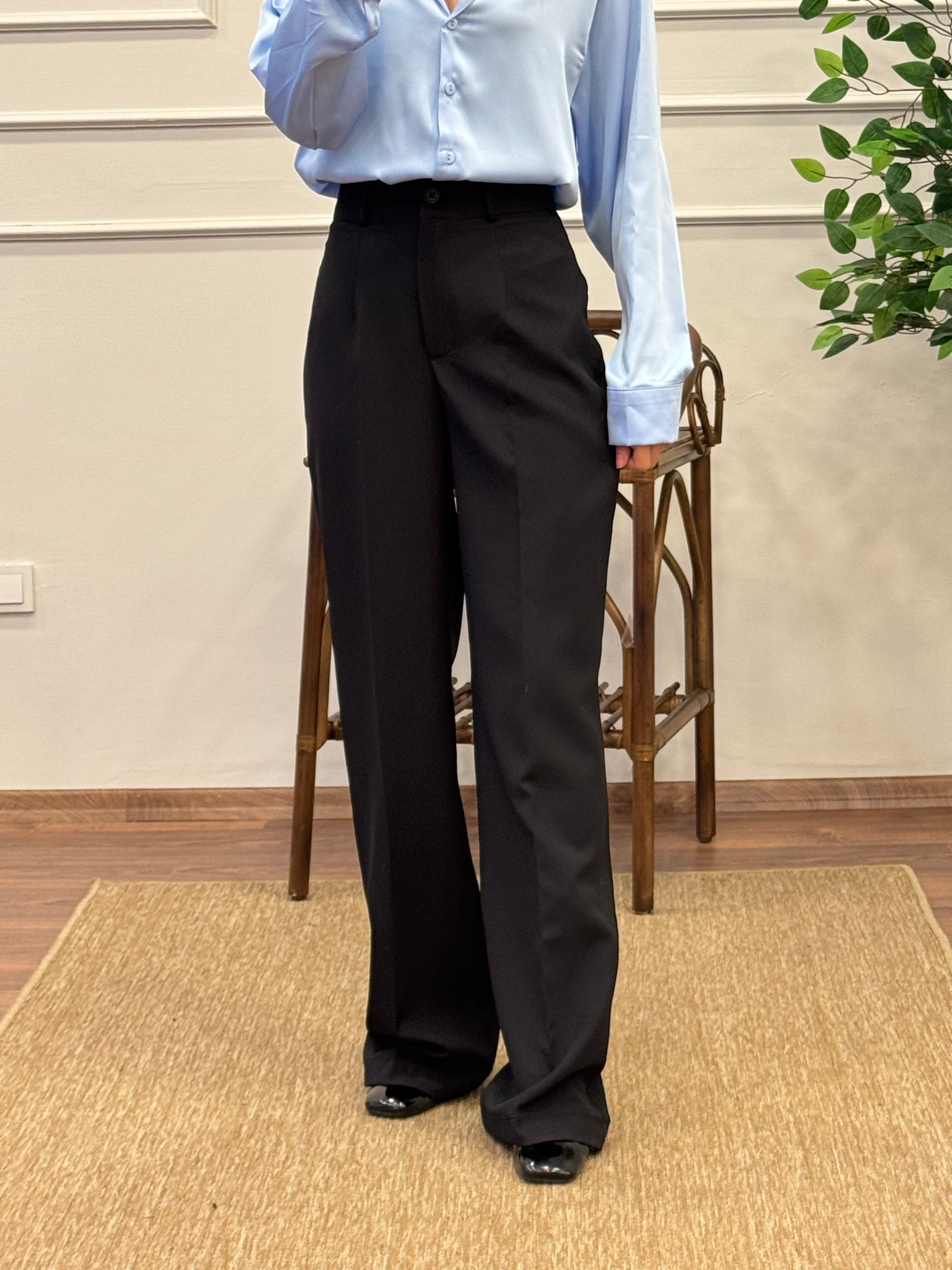 Siyah Premium Palazzo Pantolon