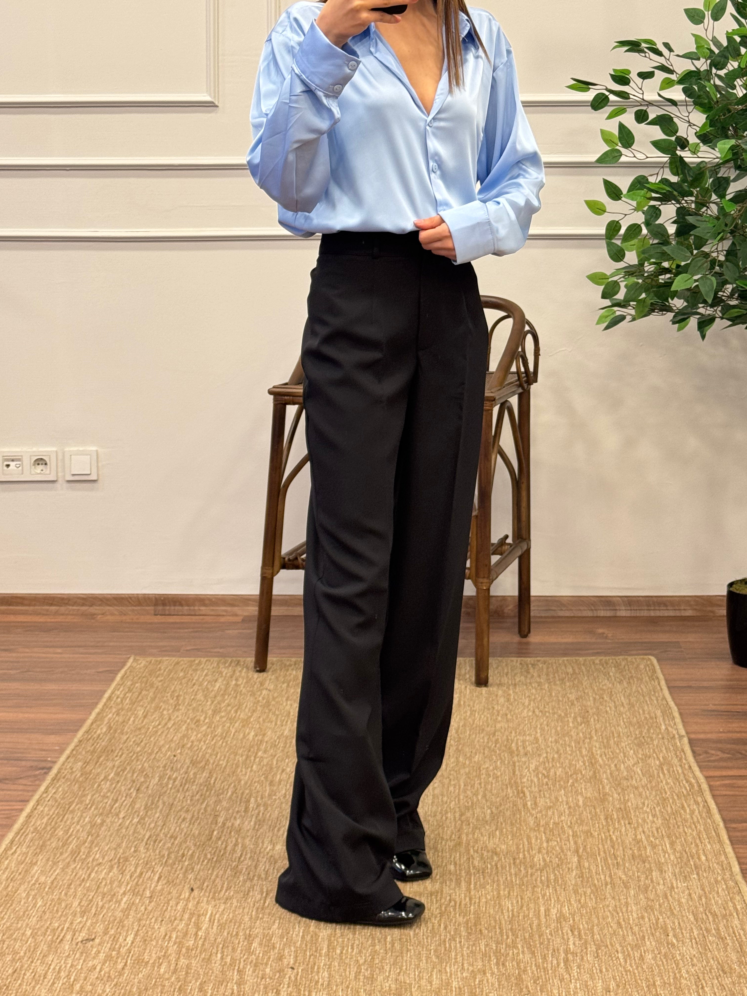 Siyah Premium Palazzo Pantolon