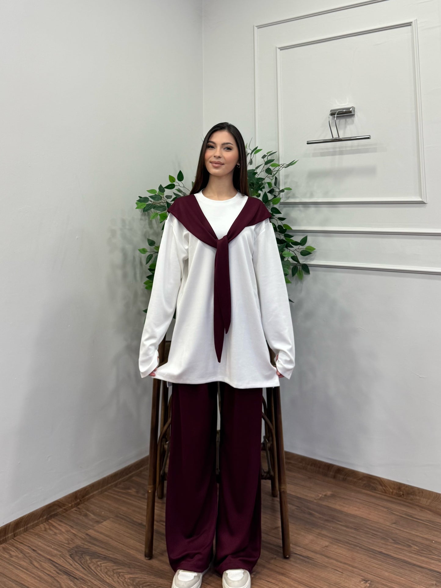 Verona Uzun Kollu Bordo Takım
