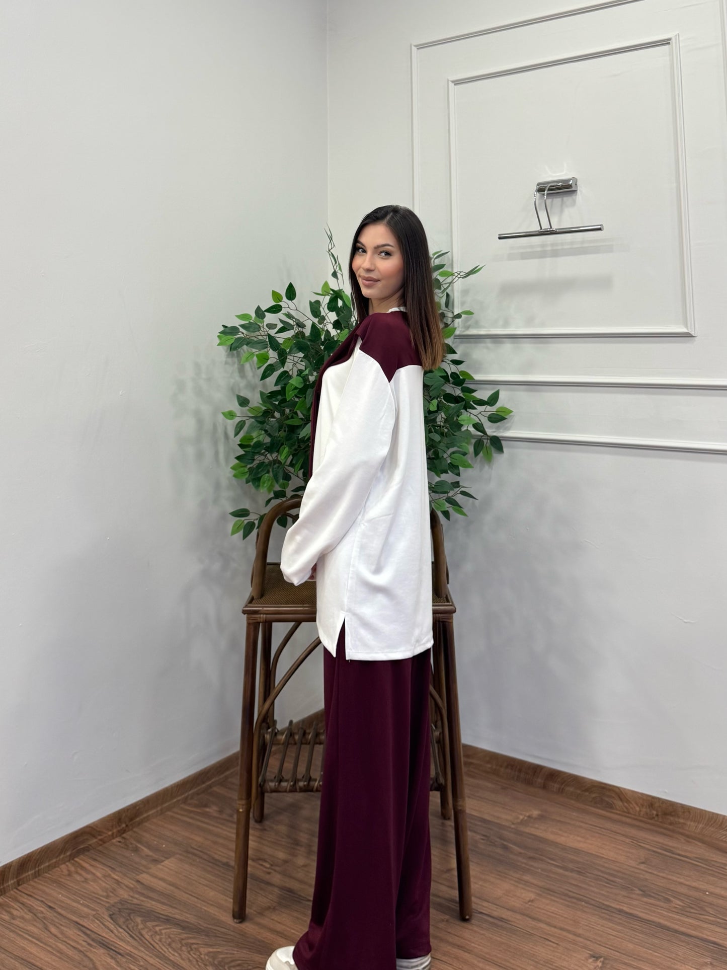 Verona Uzun Kollu Bordo Takım