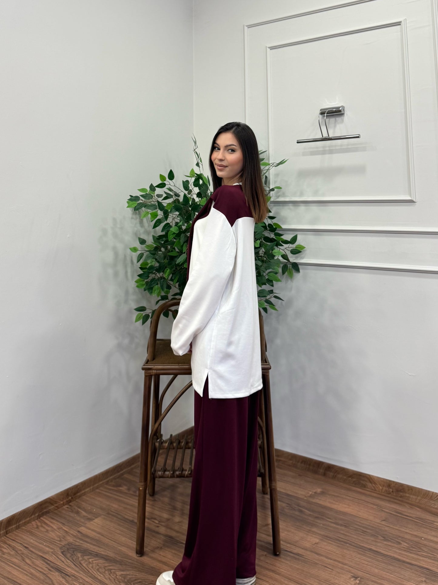 Verona Uzun Kollu Bordo Takım