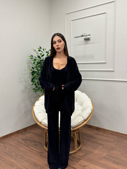 Moon 3lü Siyah Takım