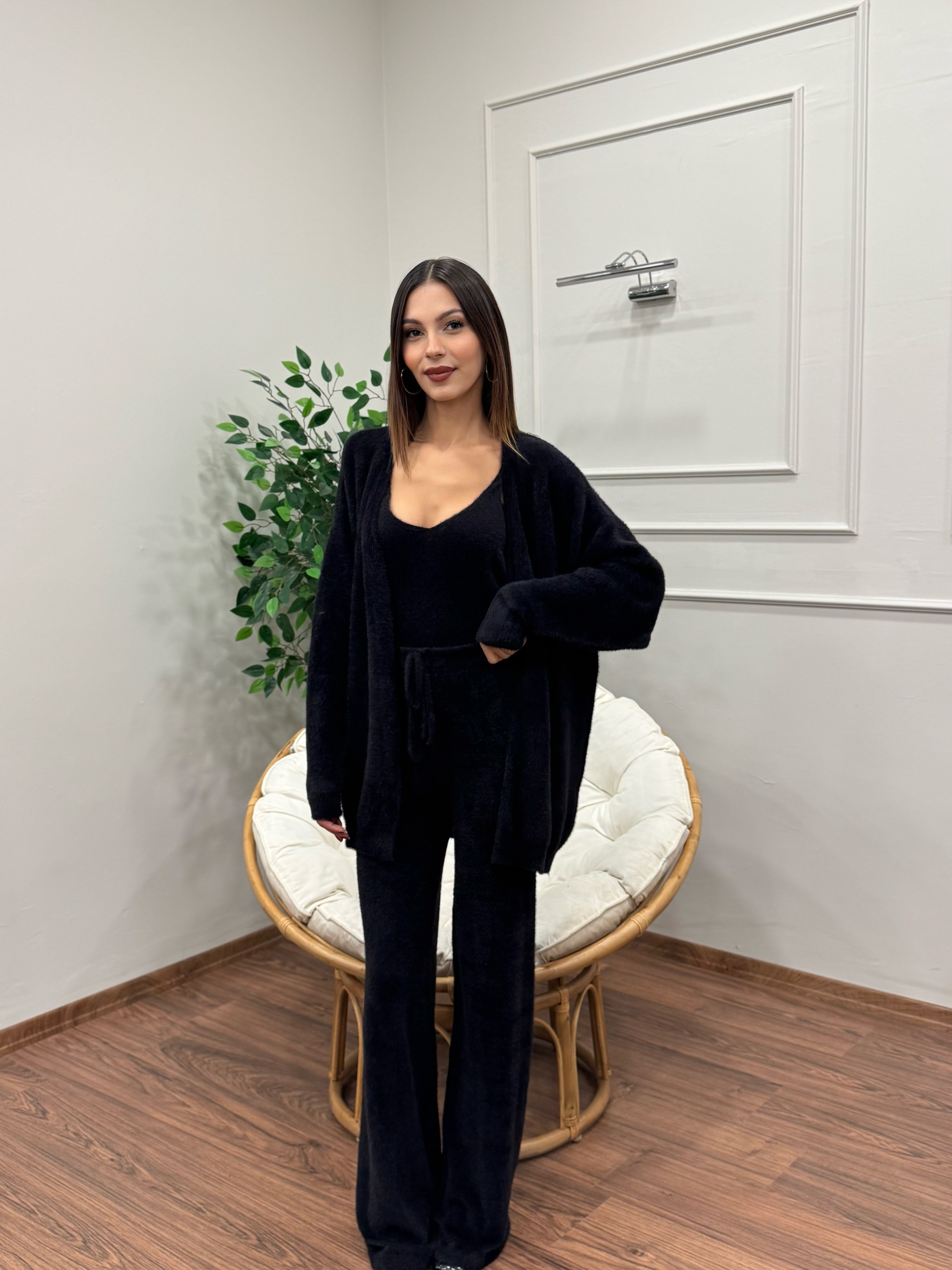 Moon 3lü Siyah Takım