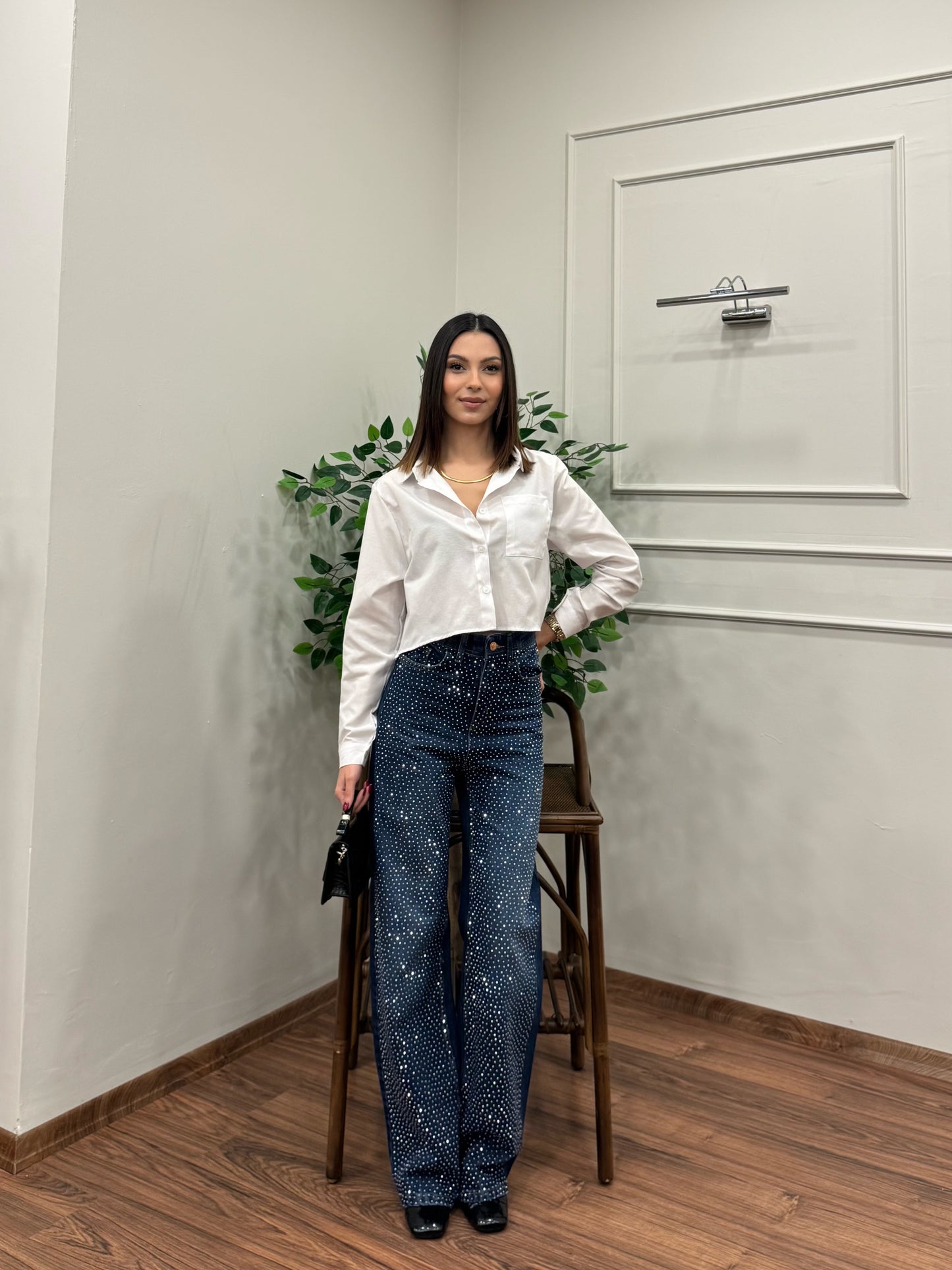 Premium Sıkı Taşlı Lacivert Jean