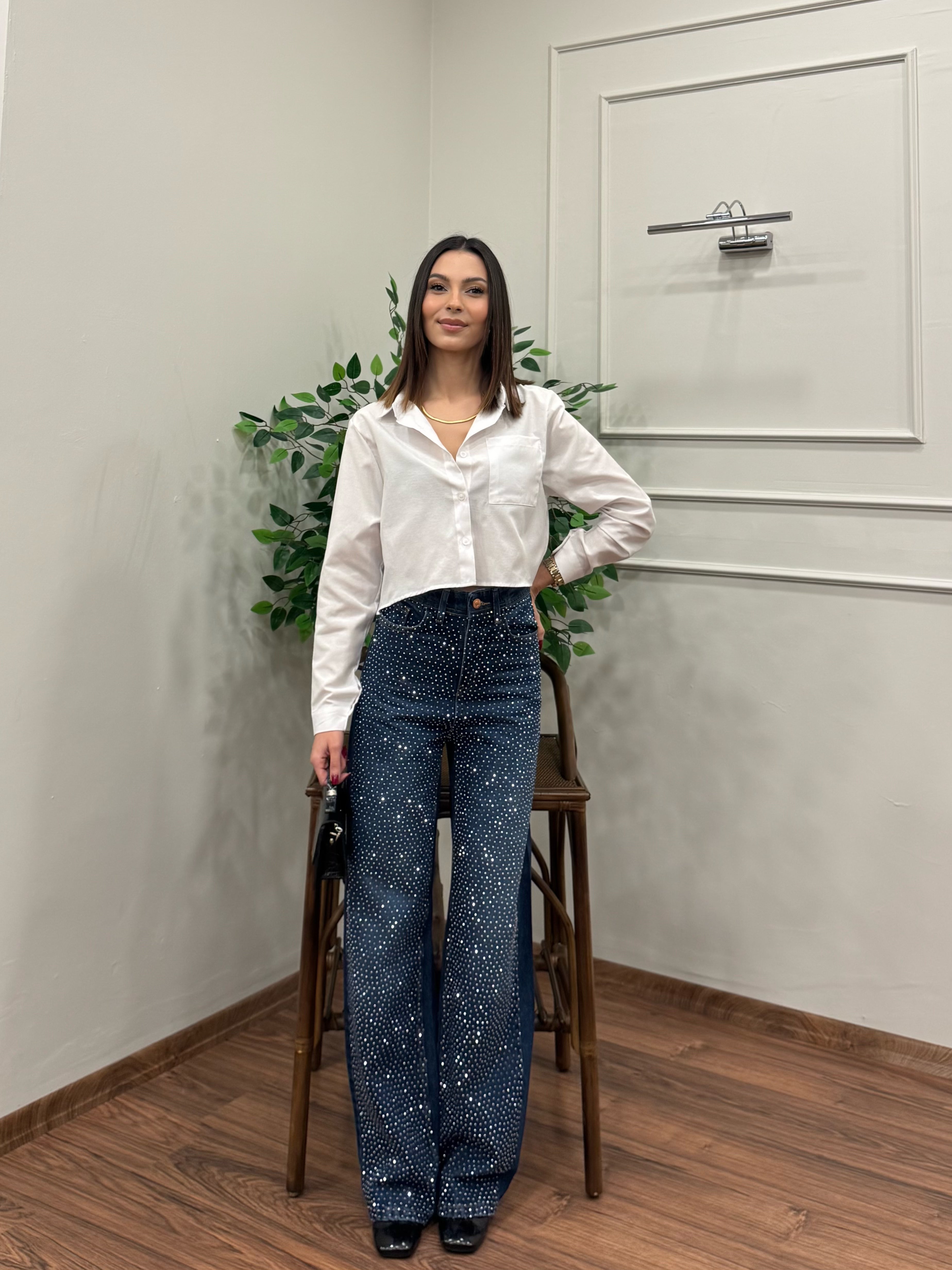 Premium Sıkı Taşlı Lacivert Jean