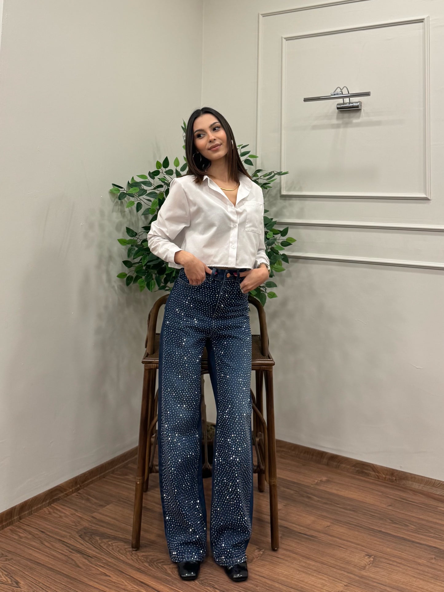Premium Sıkı Taşlı Lacivert Jean