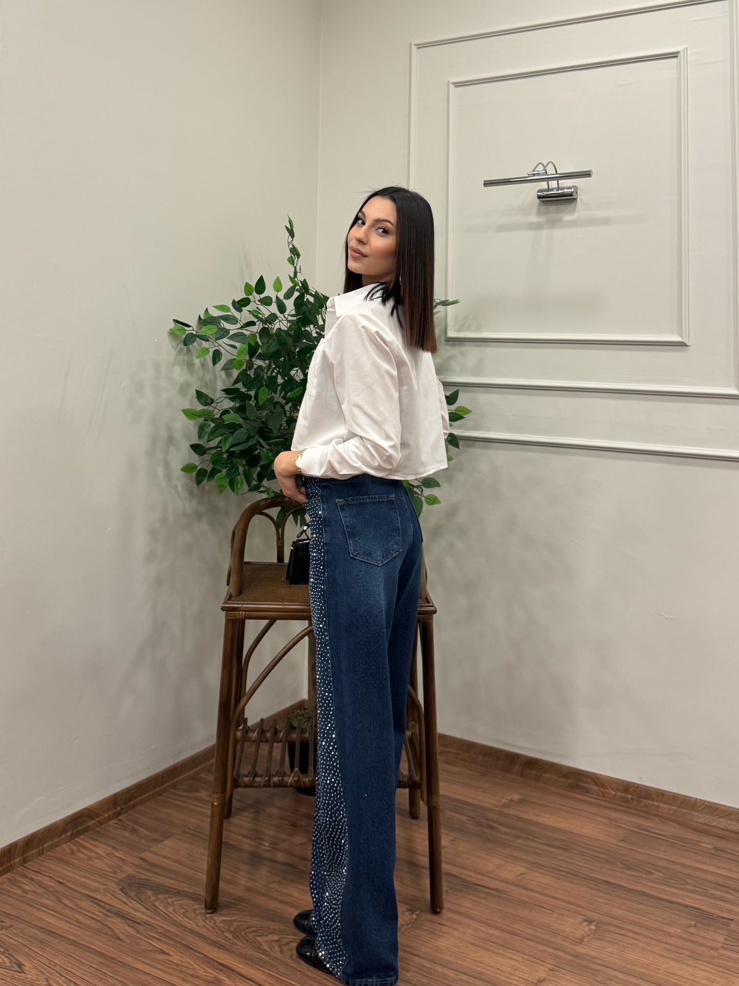 Premium Sıkı Taşlı Lacivert Jean