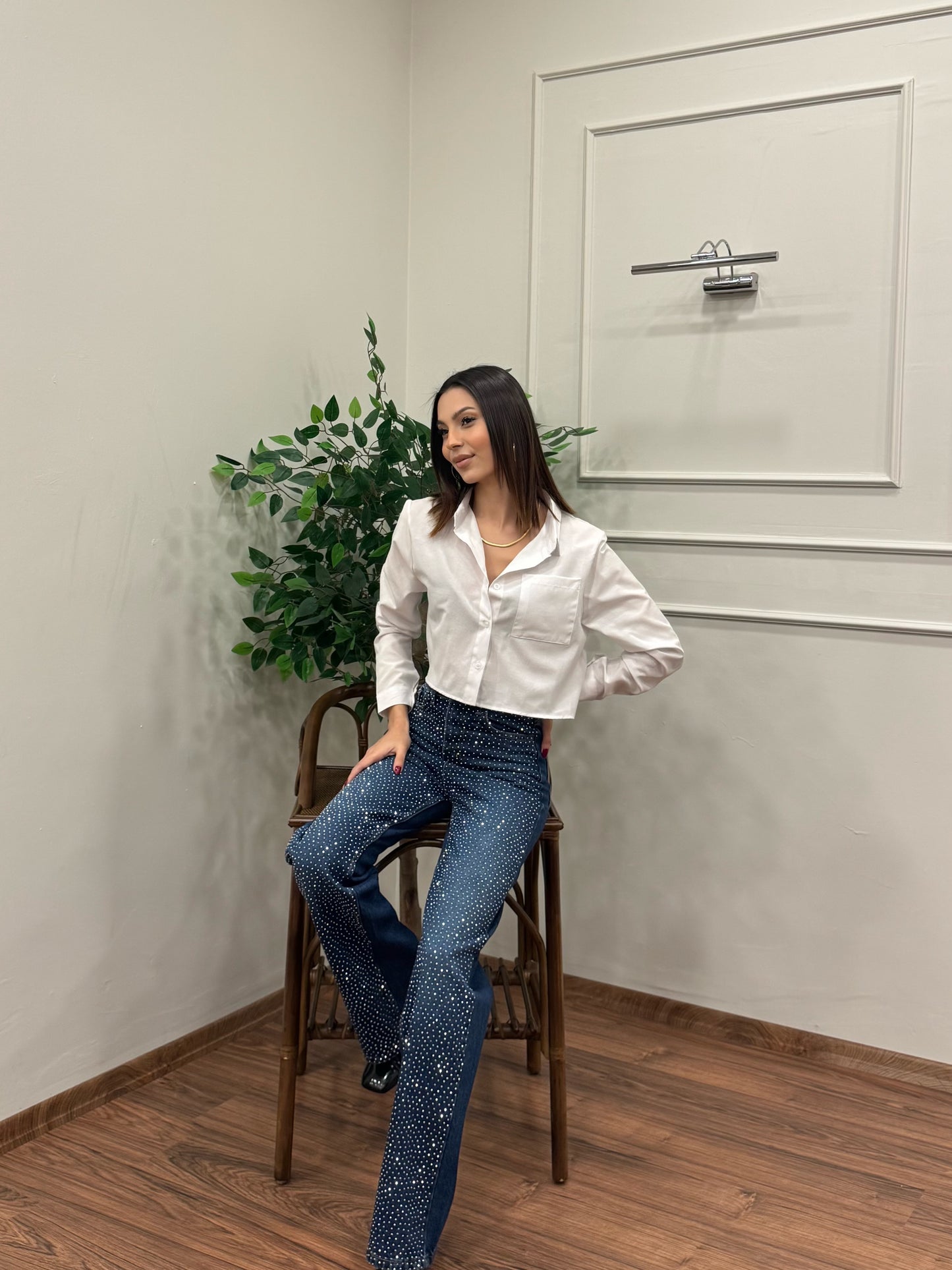 Premium Sıkı Taşlı Lacivert Jean