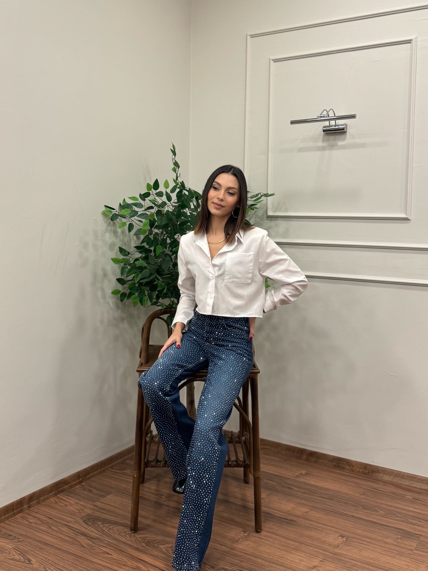 Premium Sıkı Taşlı Lacivert Jean