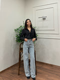 Premium Sıkı Taşlı Kar Yıkma Jean