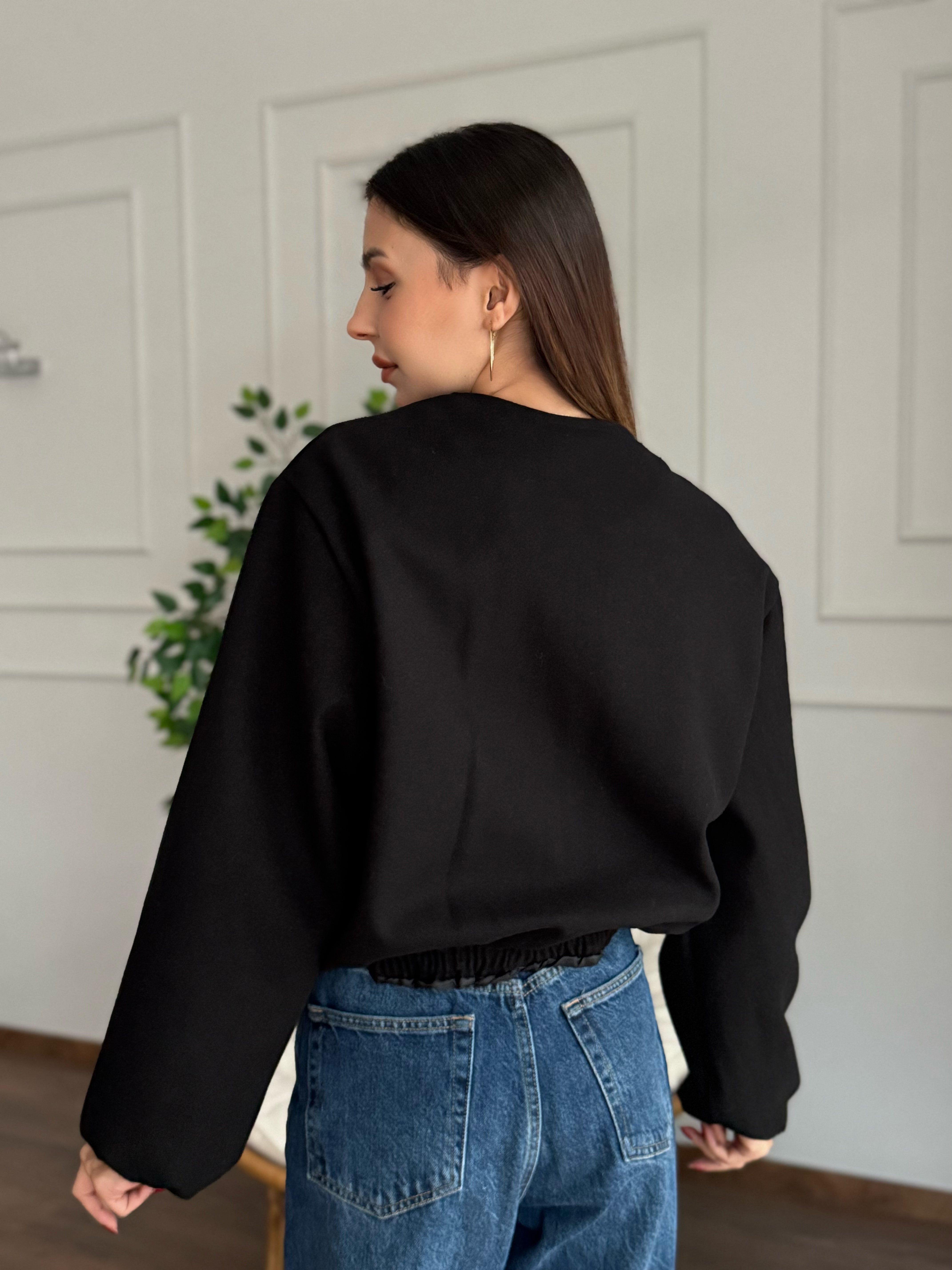 Hailey Siyah Bomber Ceket