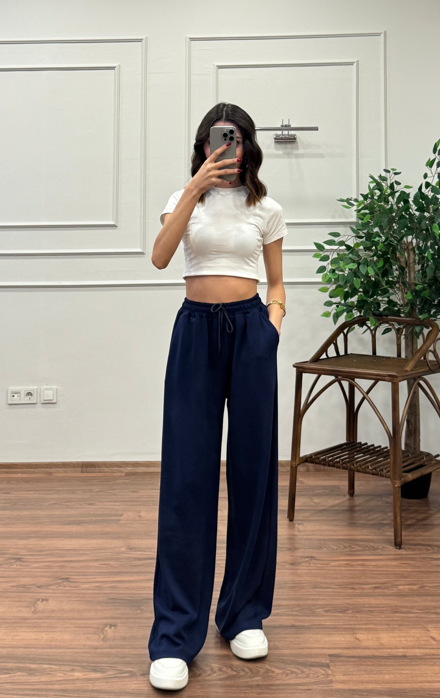 Mery Modal Kumaş Lacivert Pantolon