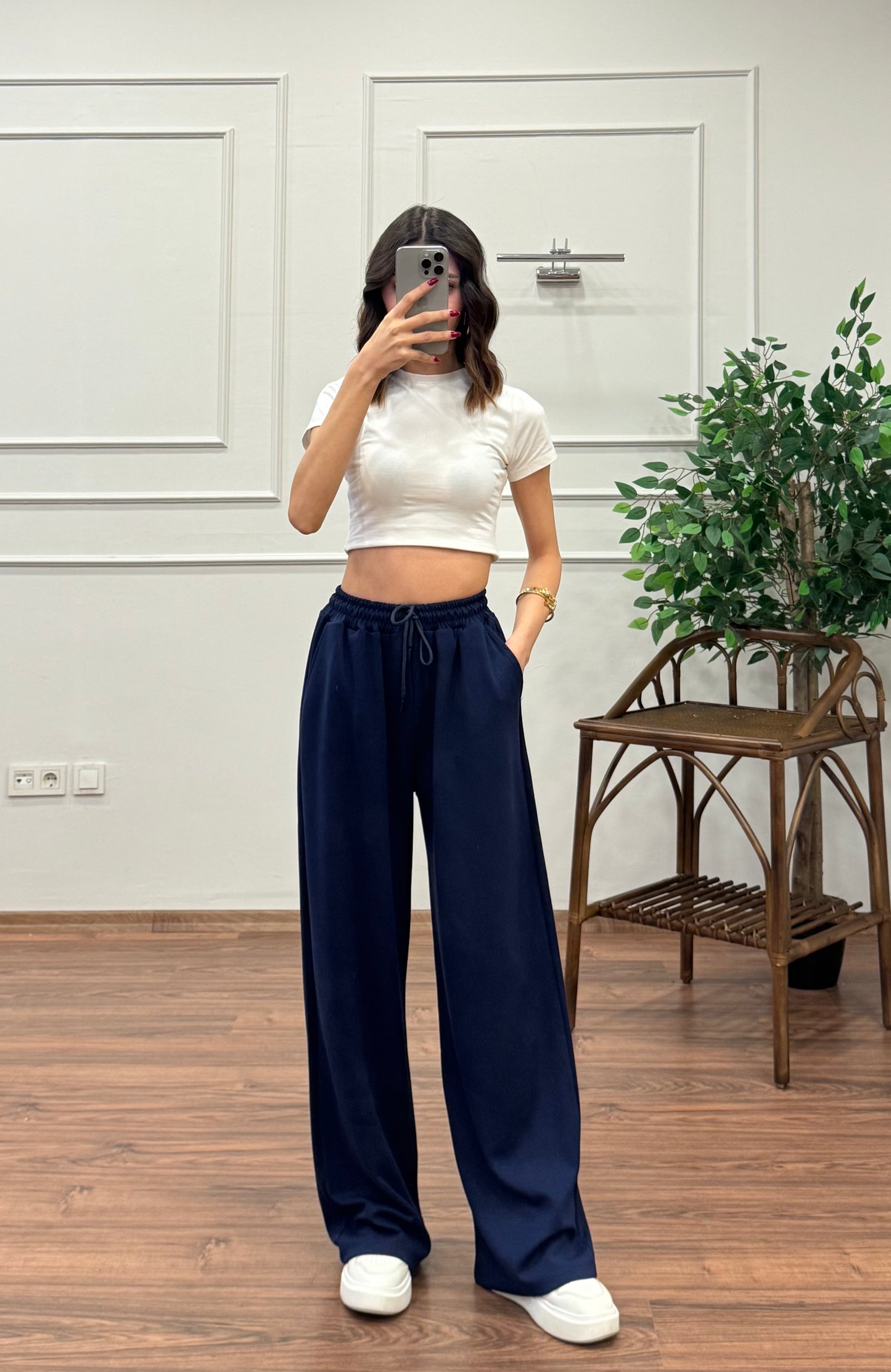 Mery Modal Kumaş Lacivert Pantolon