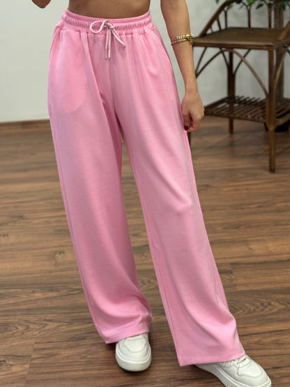 Mery Modal Kumaş Pembe Pantolon