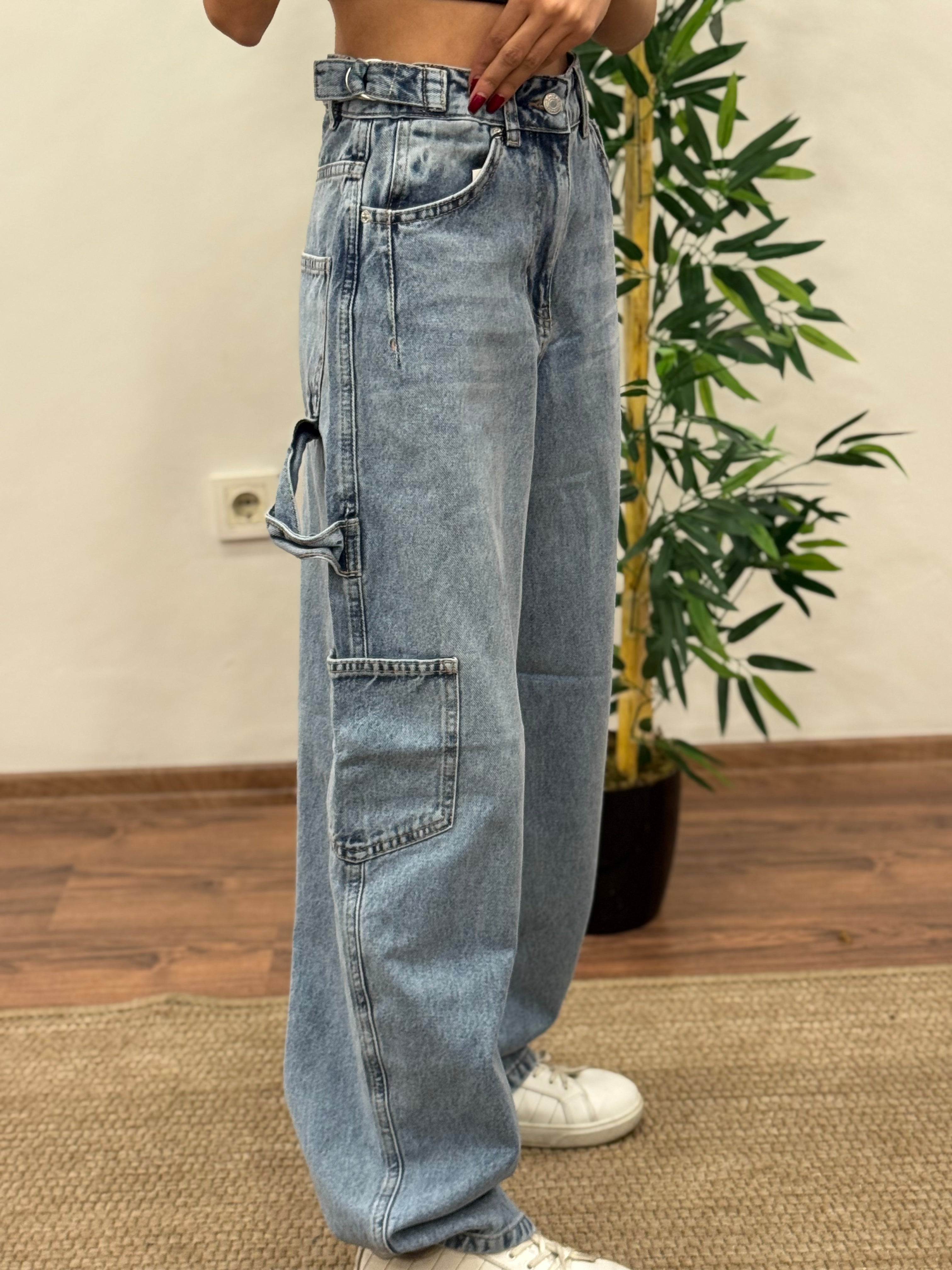 Buz Mavi Baggy Jean