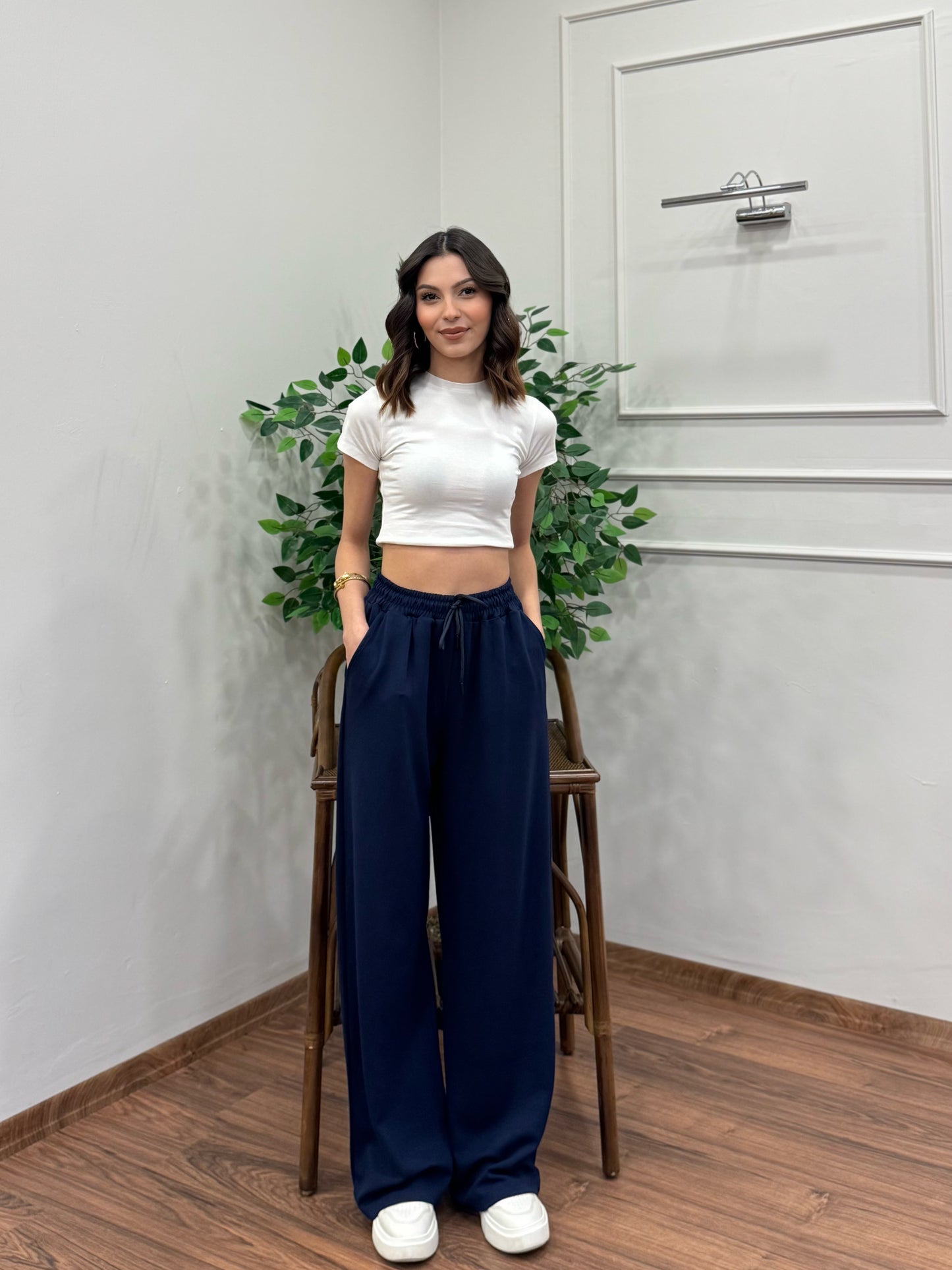 Mery Modal Kumaş Lacivert Pantolon