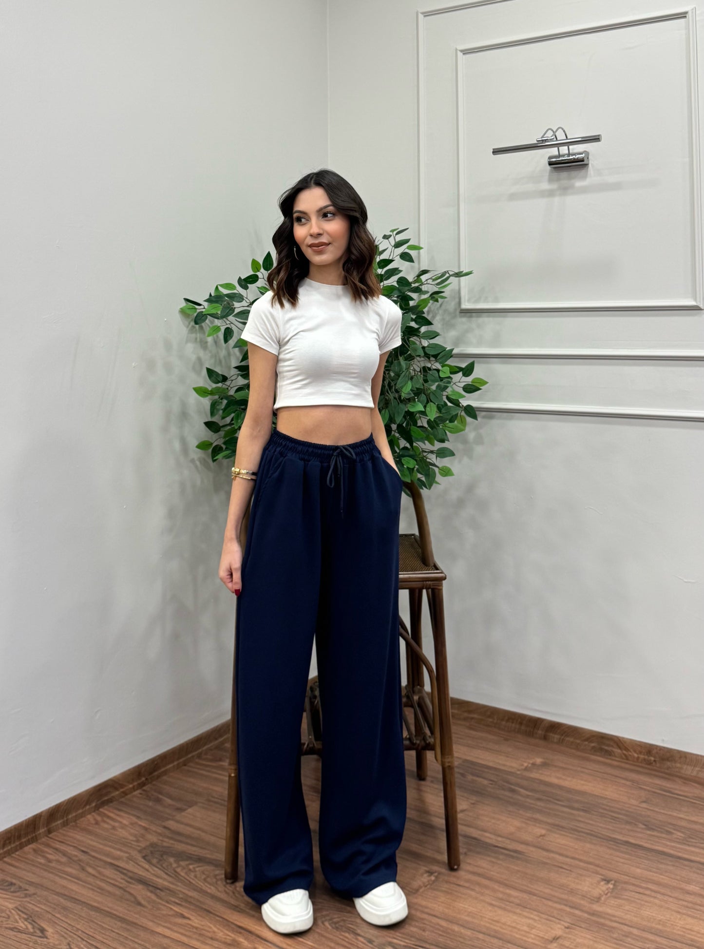 Mery Modal Kumaş Lacivert Pantolon