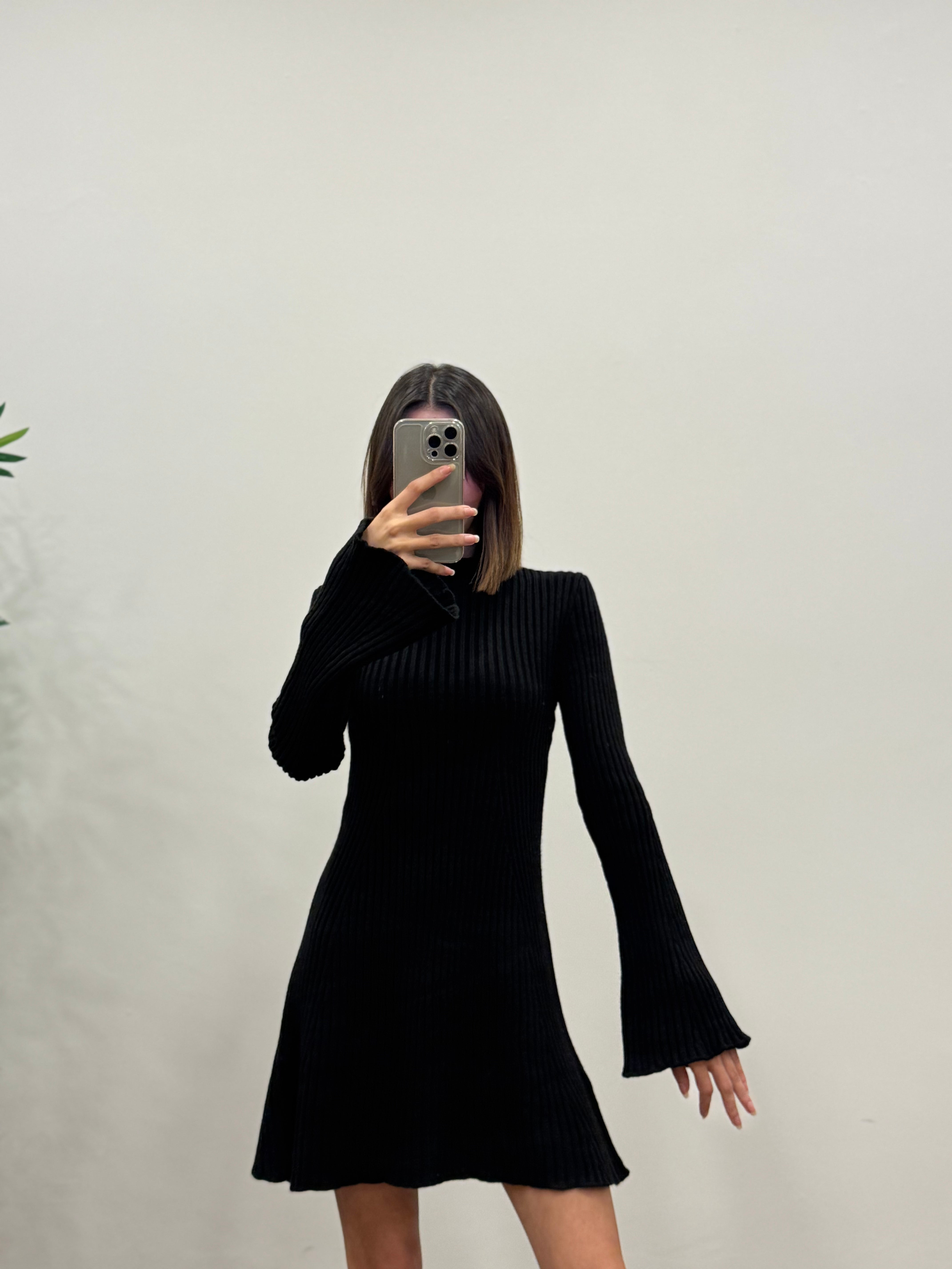 Triko İspanyol Pinterest Siyah Elbise